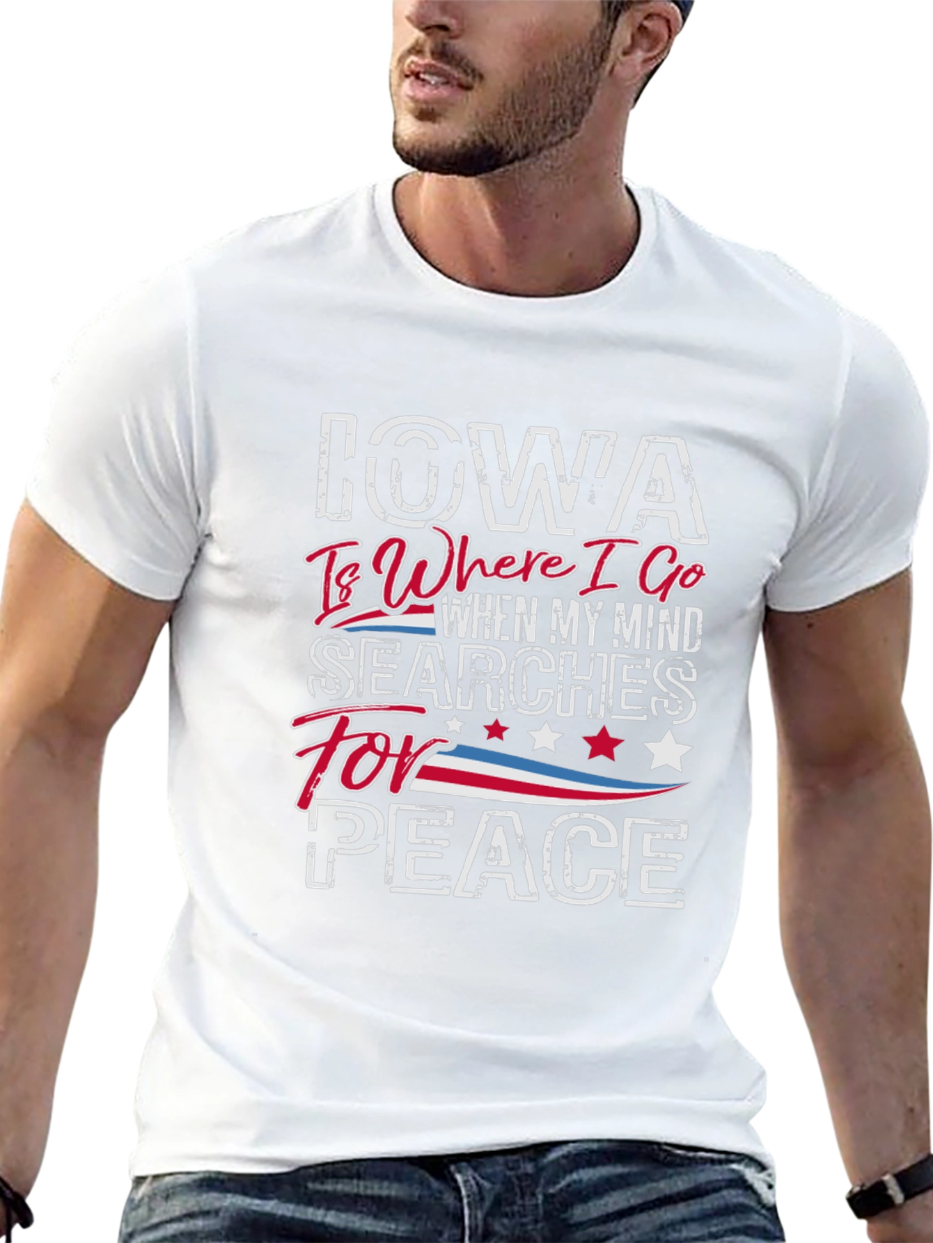 Iowa Peace T-Shirt -  Where I Go When My Mind Searches