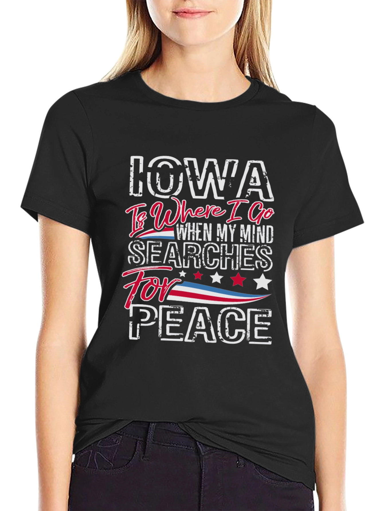 Iowa Peace T-Shirt -  Where I Go When My Mind Searches