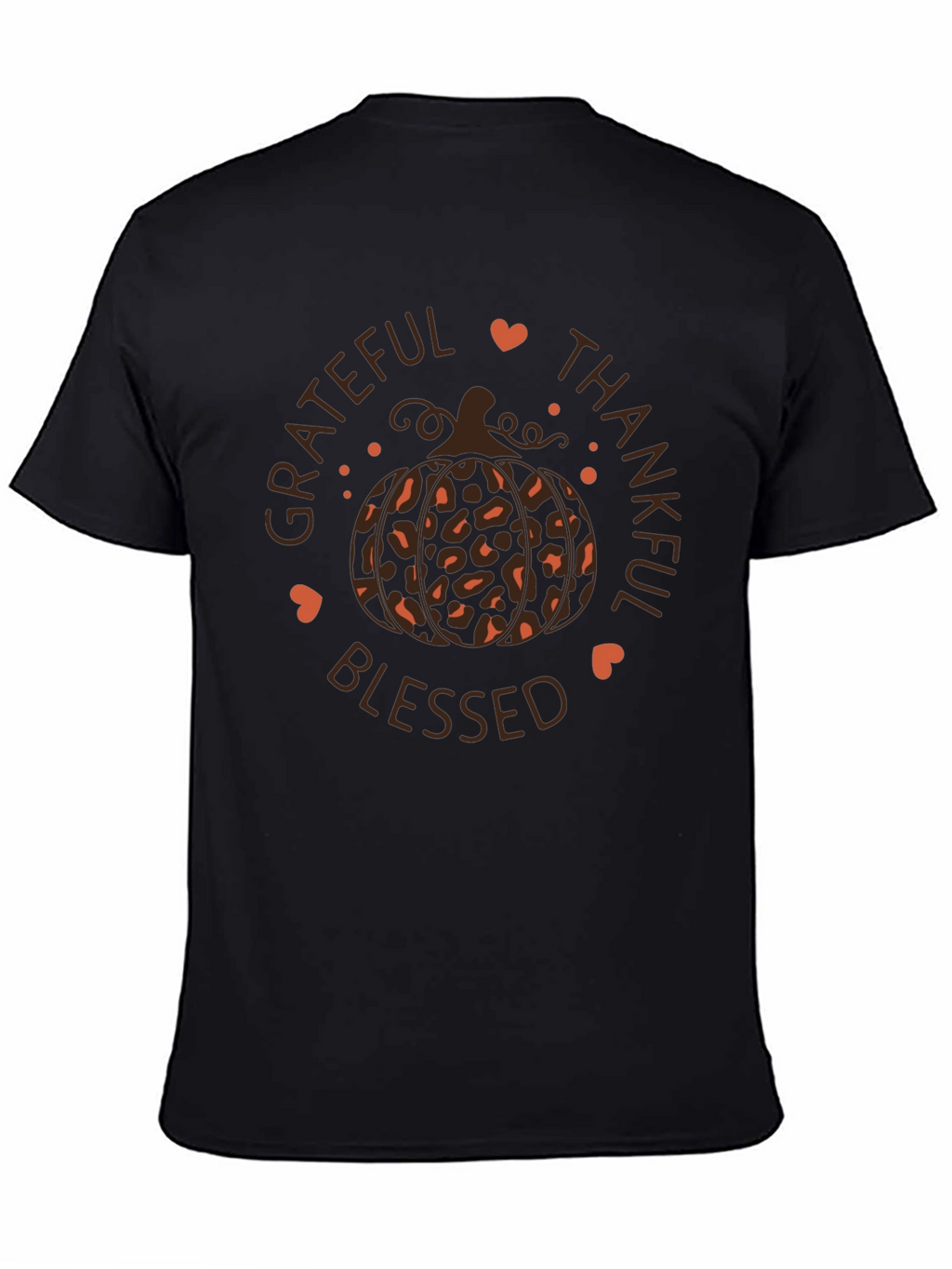 Grateful Thankful Blessed Pumpkin Tee - Fall Apparel