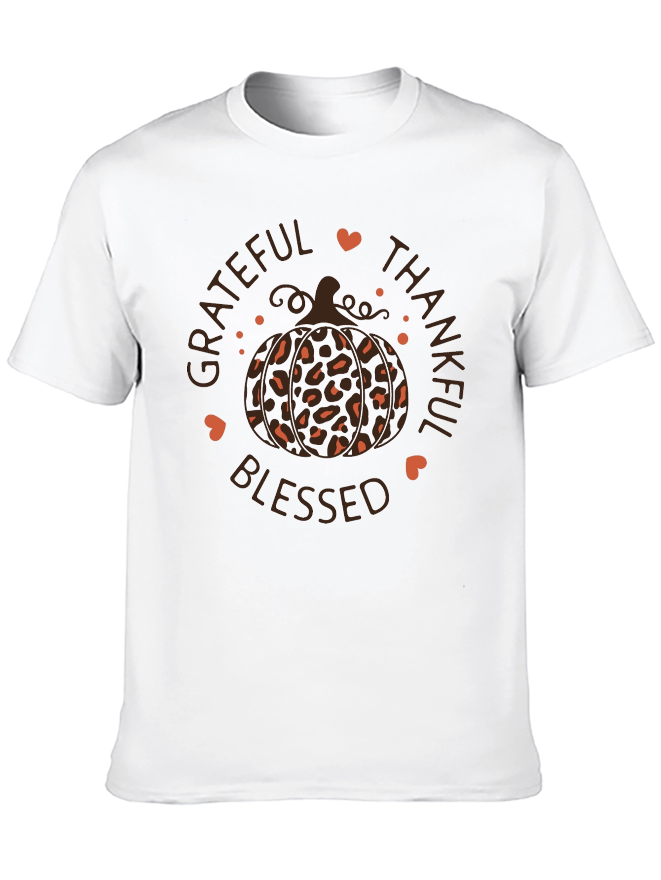 Grateful Thankful Blessed Pumpkin Tee - Fall Apparel