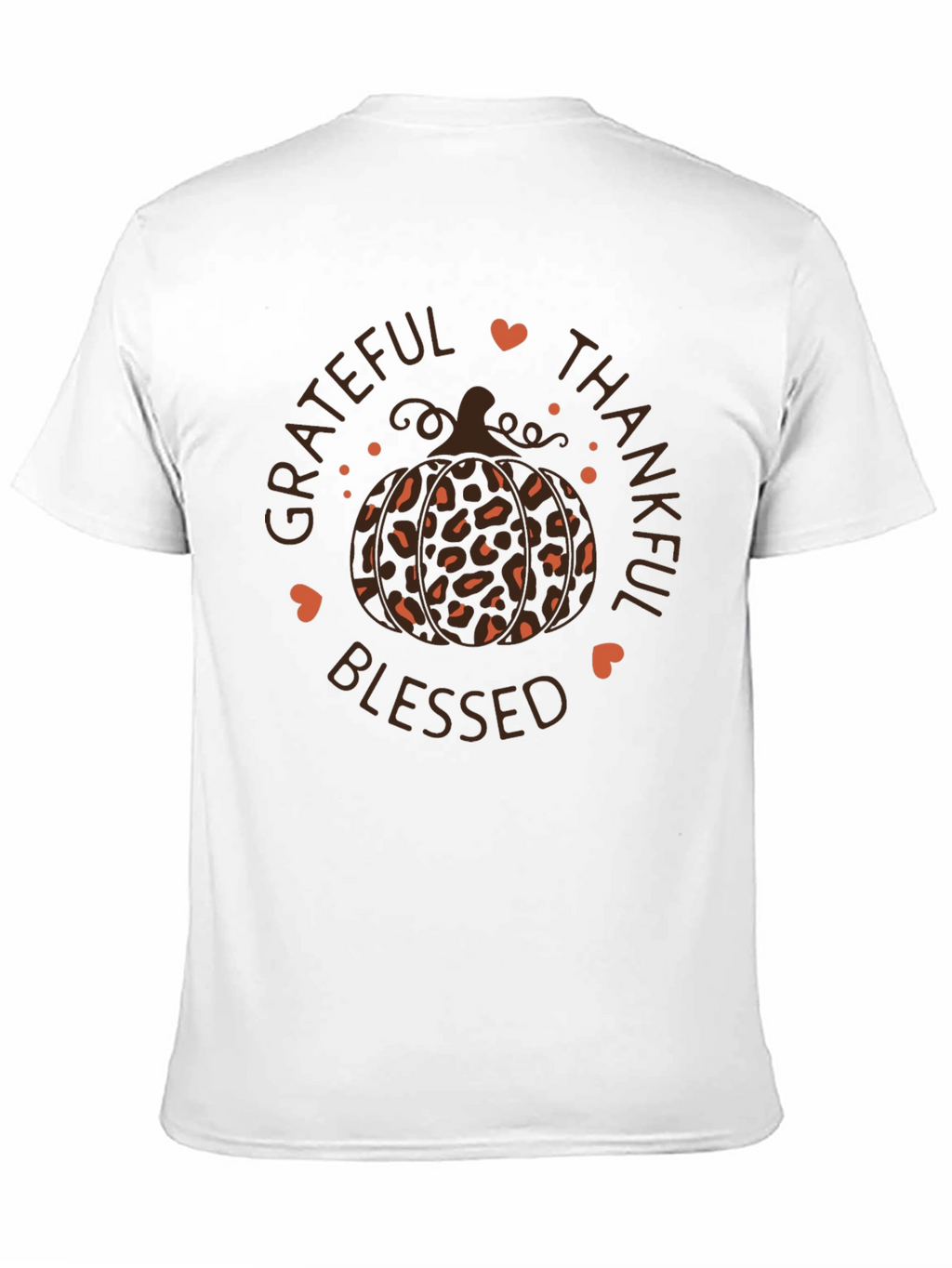 Grateful Thankful Blessed Pumpkin Tee - Fall Apparel