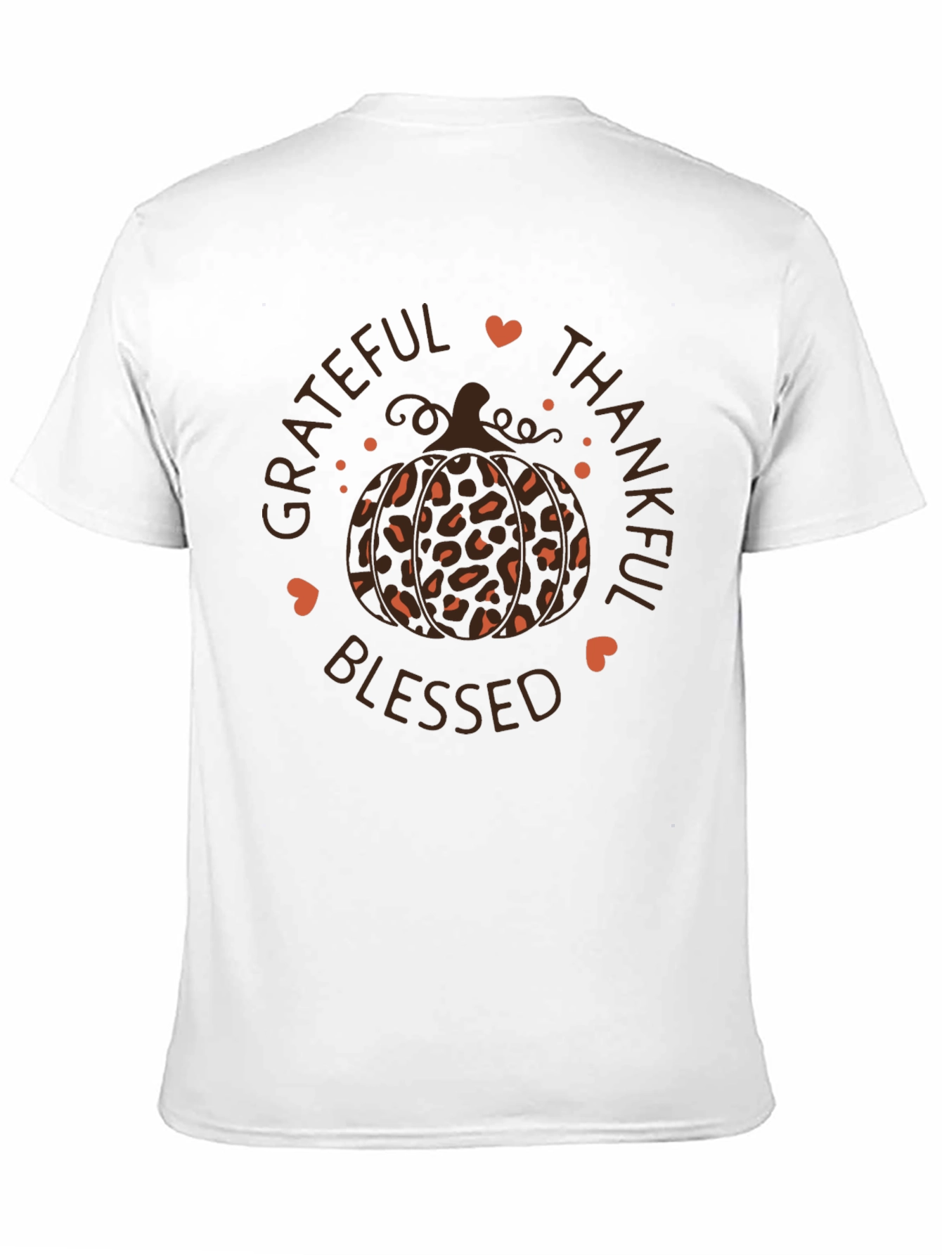 Grateful Thankful Blessed Pumpkin Tee - Fall Apparel