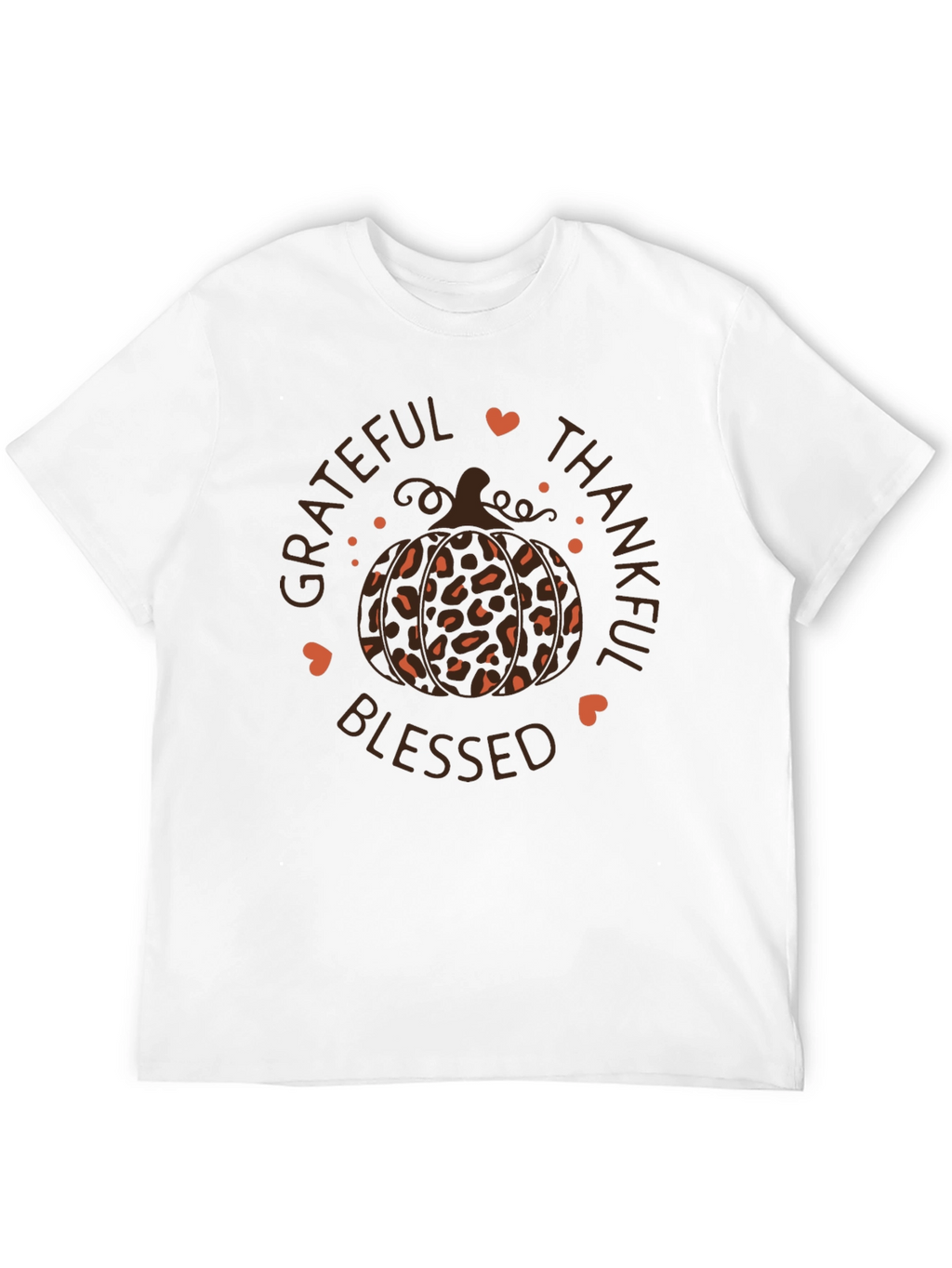 Grateful Thankful Blessed Pumpkin Tee - Fall Apparel