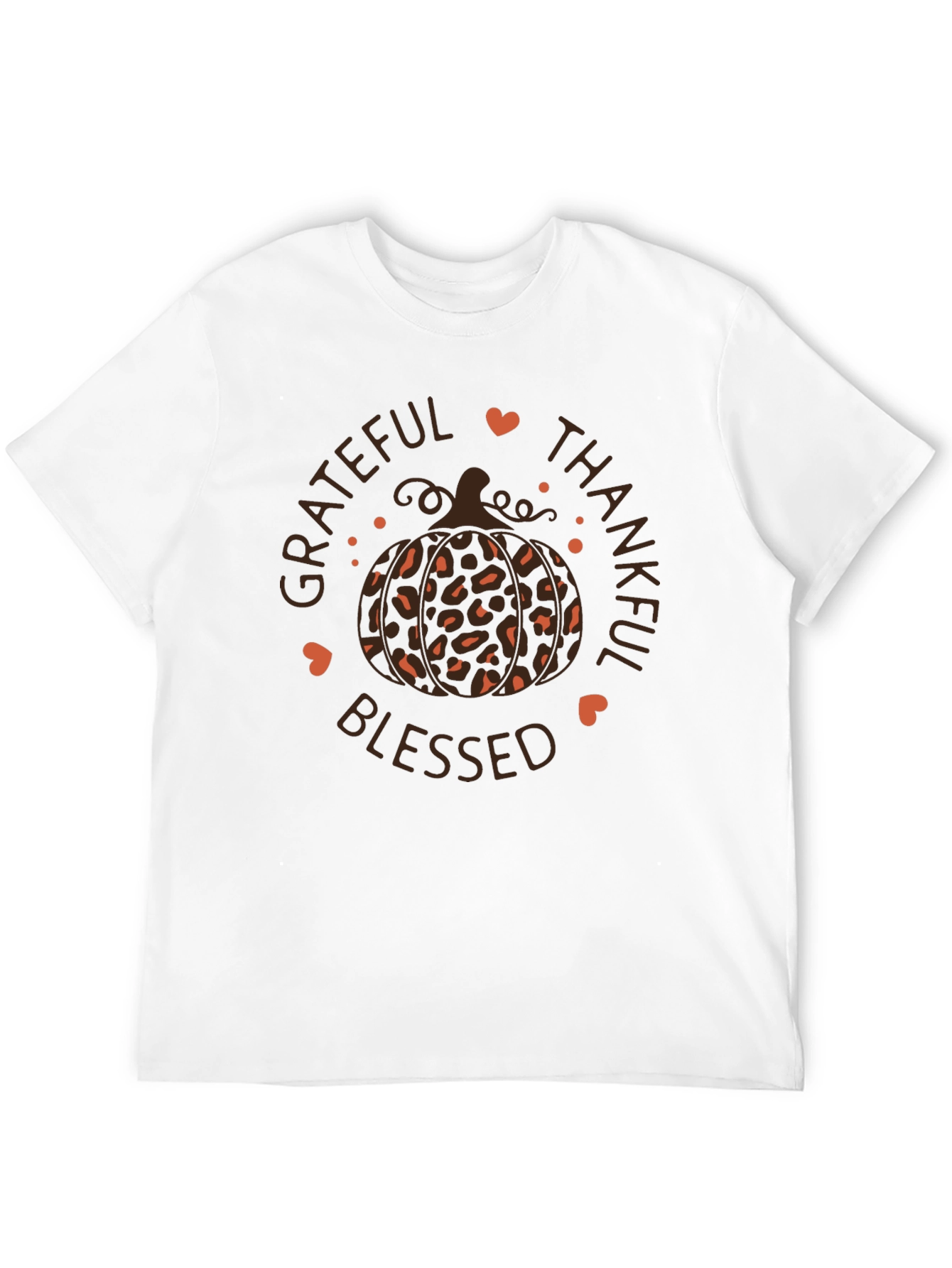 Grateful Thankful Blessed Pumpkin Tee - Fall Apparel