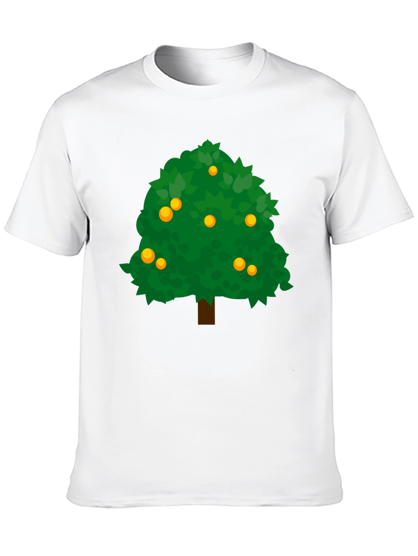 Orange Tree Graphic Tee - Nature Inspired Black T-Shirt