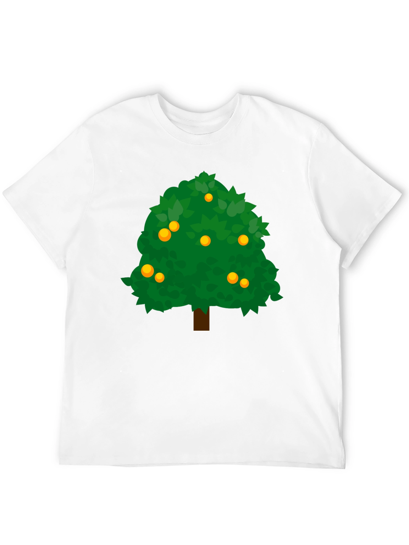 Orange Tree Graphic Tee - Nature Inspired Black T-Shirt