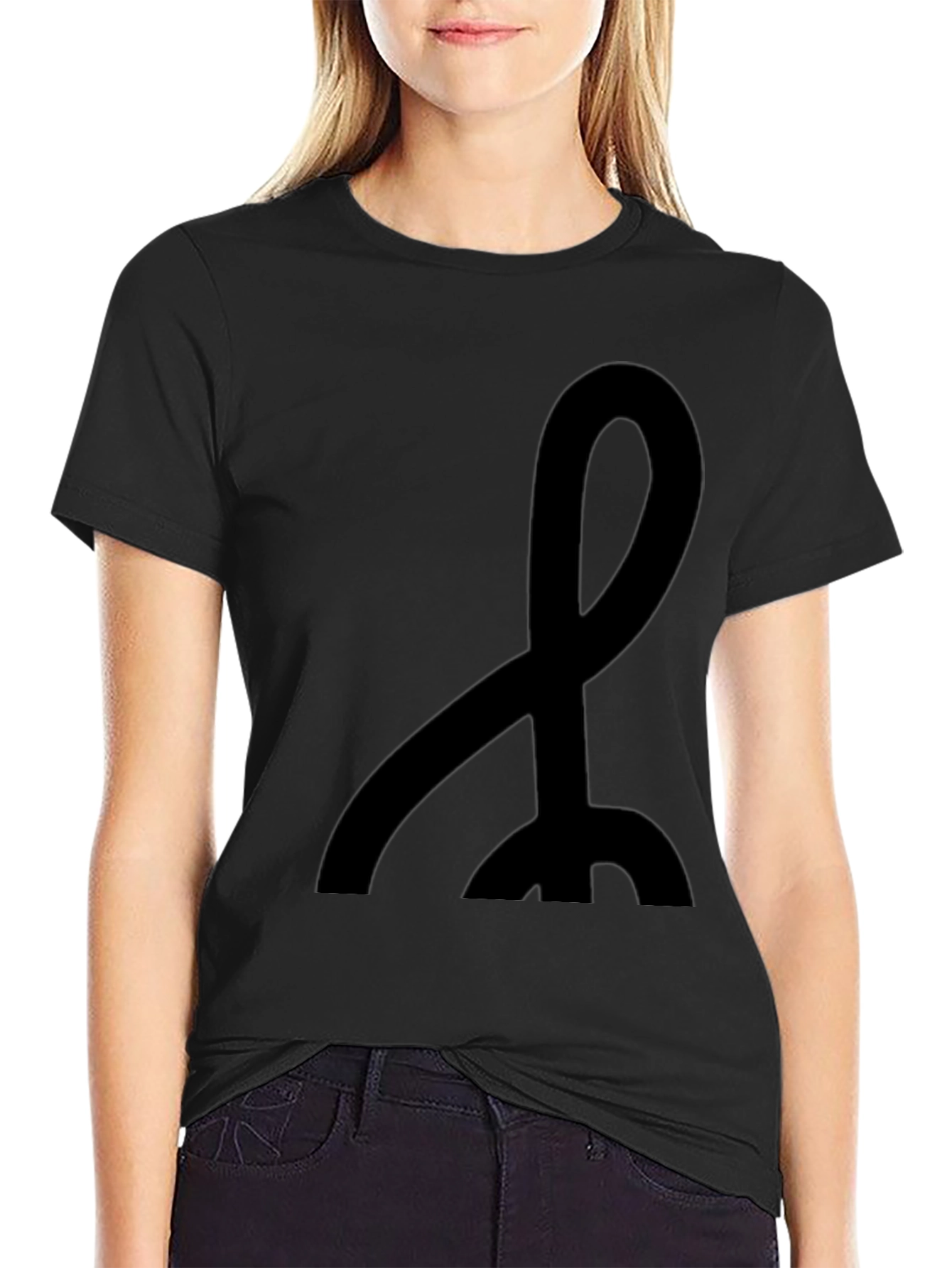 Minimalist Eritrean T-Shirt - Black Crew Neck Cotton Tee