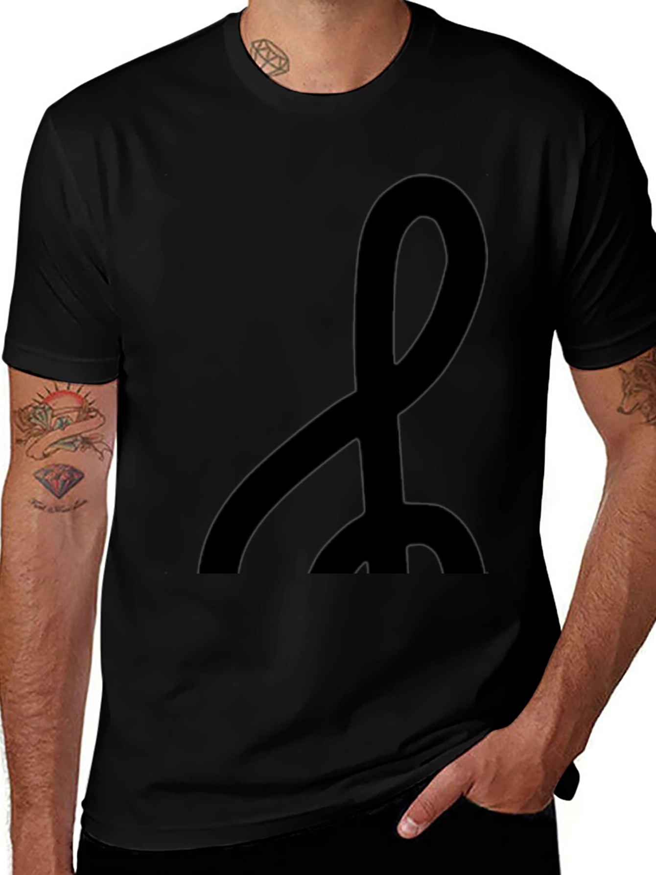 Minimalist Eritrean T-Shirt - Black Crew Neck Cotton Tee