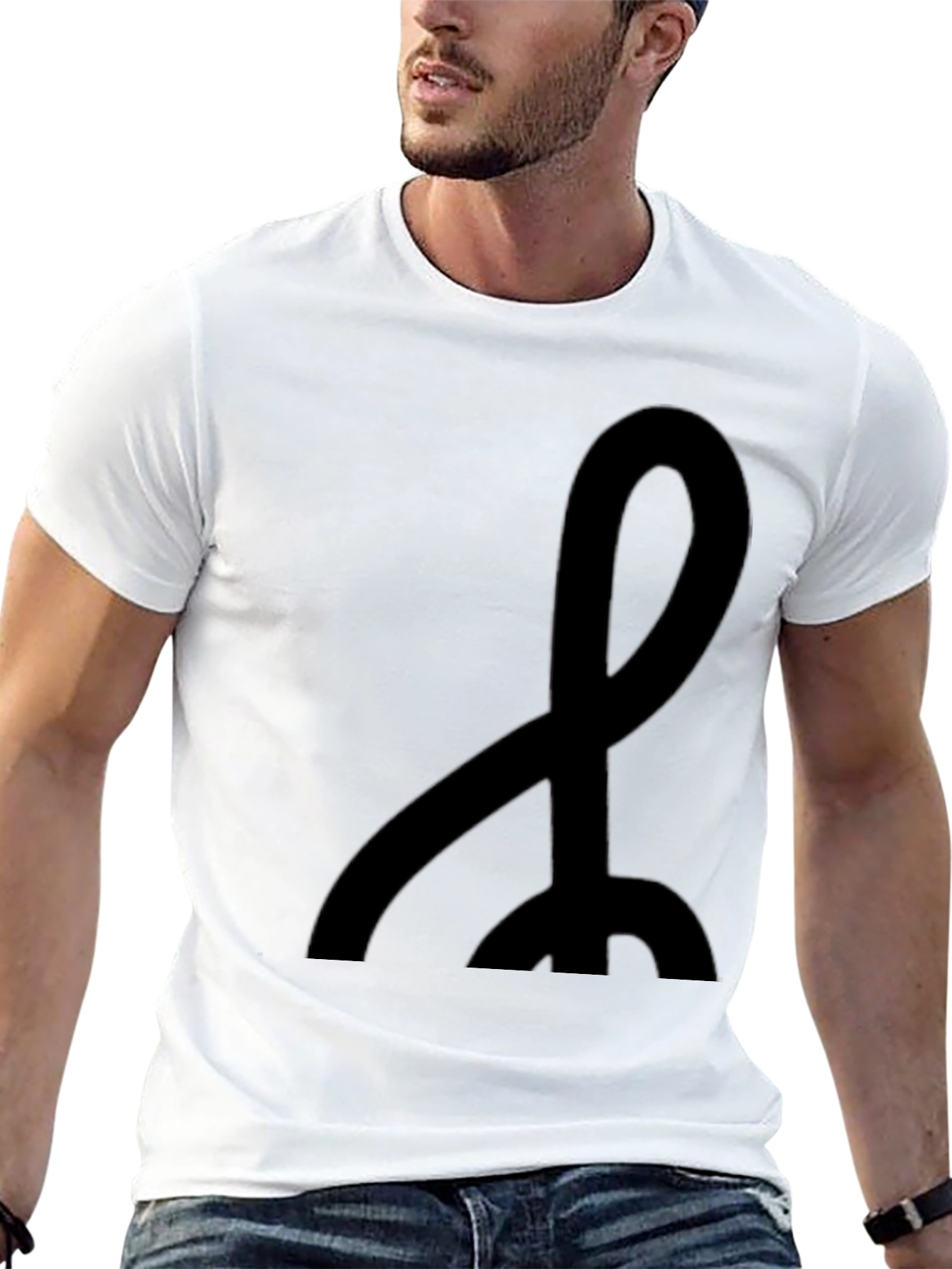 Minimalist Eritrean T-Shirt - Black Crew Neck Cotton Tee