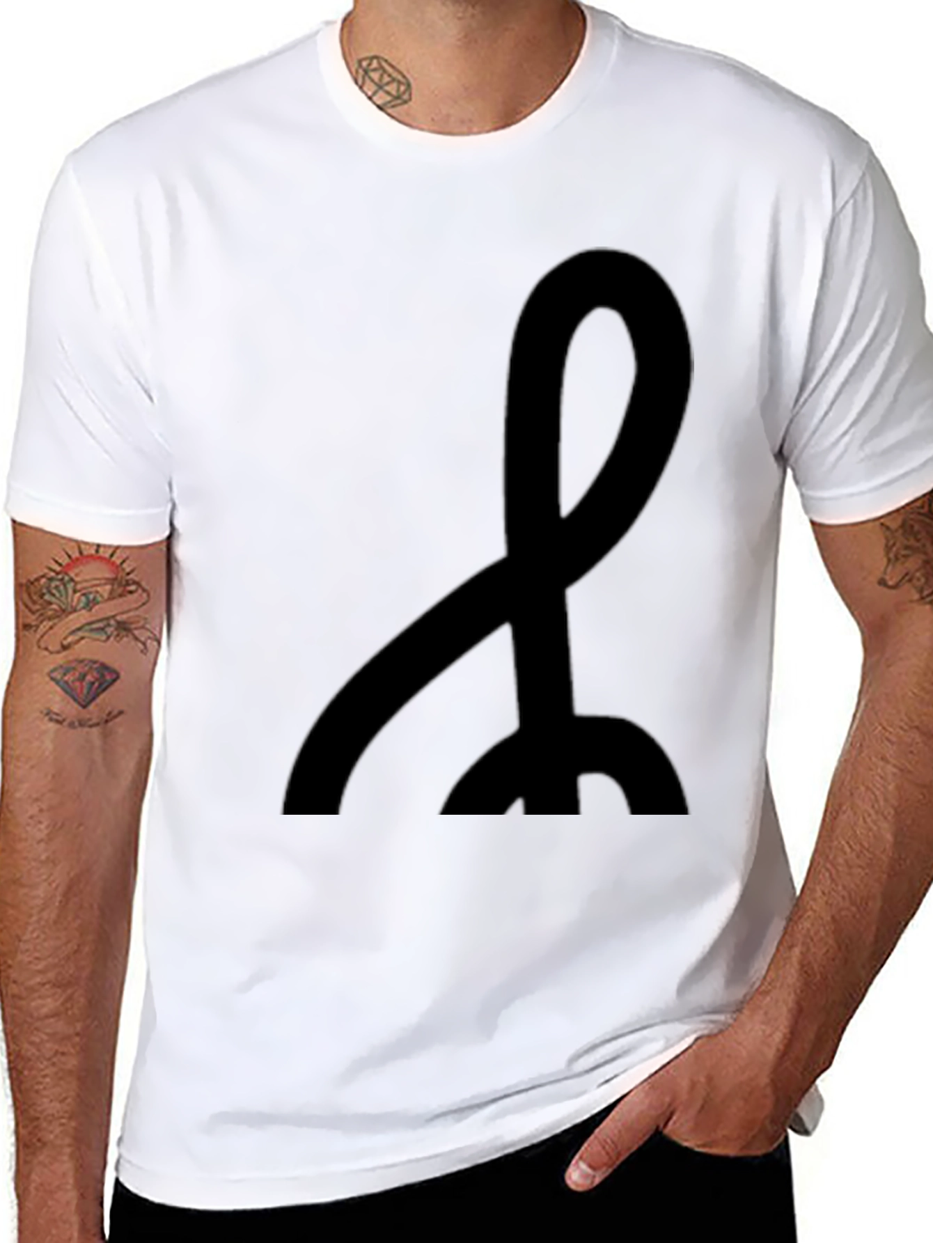 Minimalist Eritrean T-Shirt - Black Crew Neck Cotton Tee