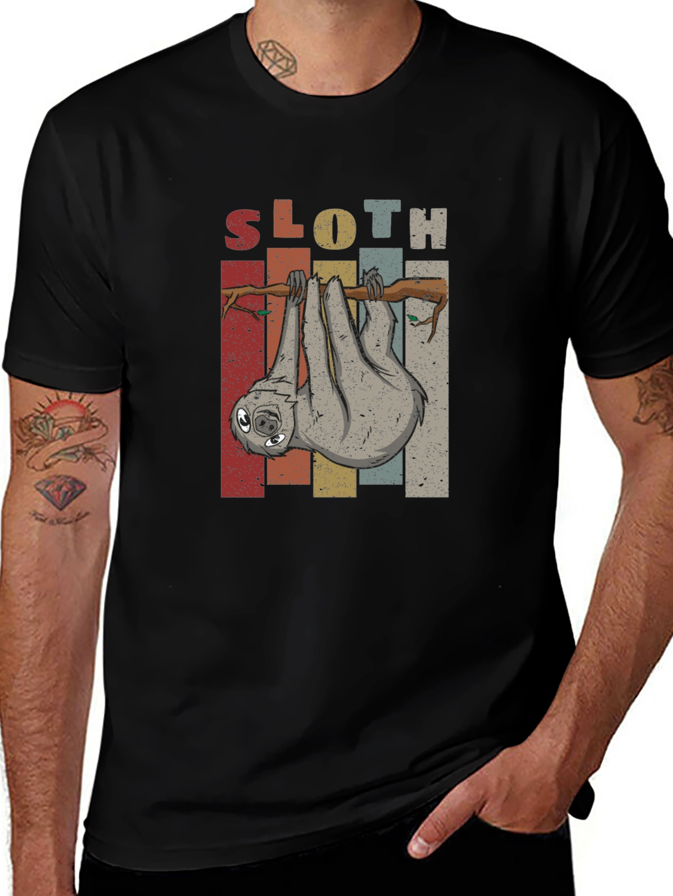 Sloth Graphic Tee - Retro Animal Lover Shirt