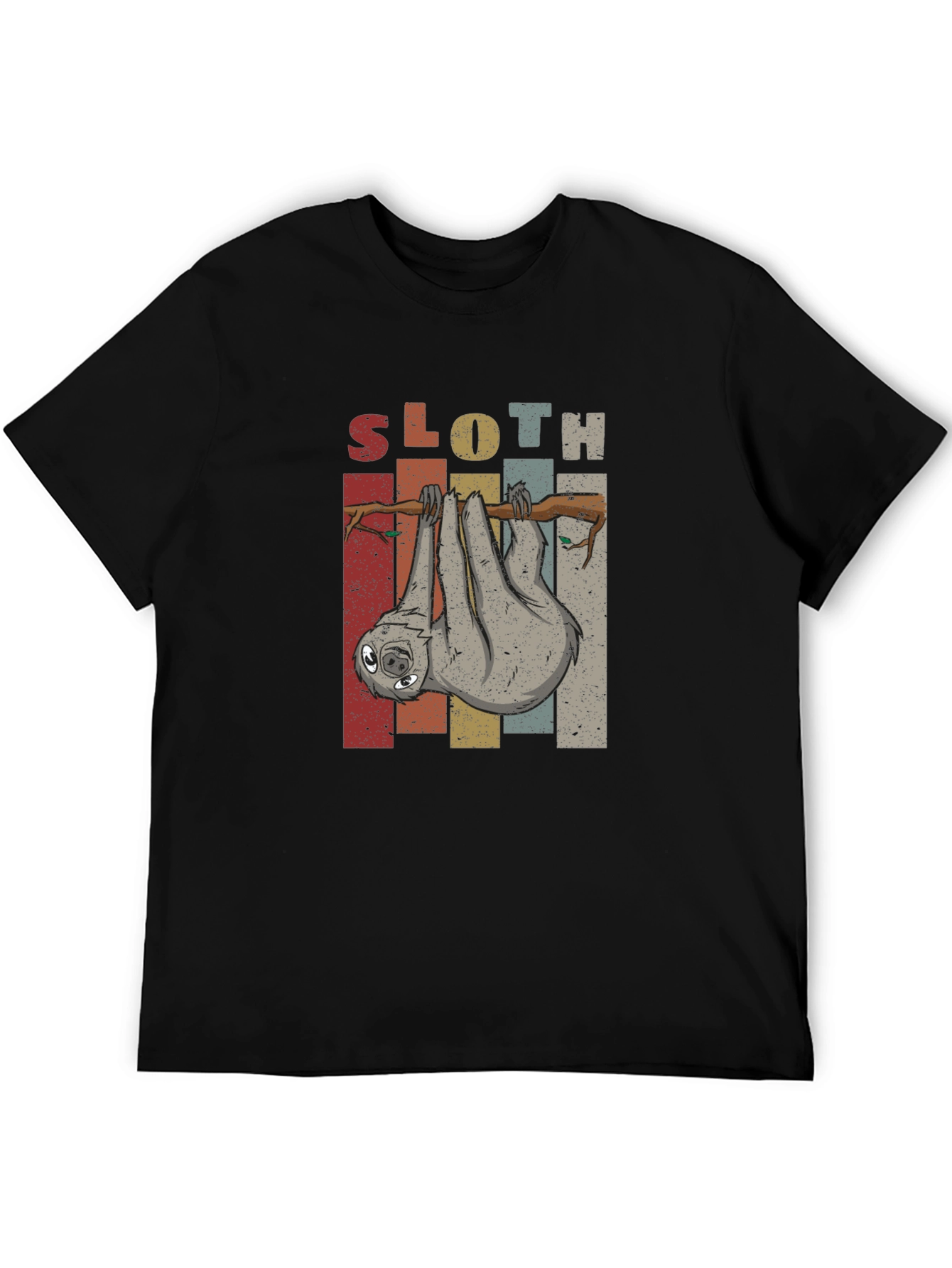 Sloth Graphic Tee - Retro Animal Lover Shirt