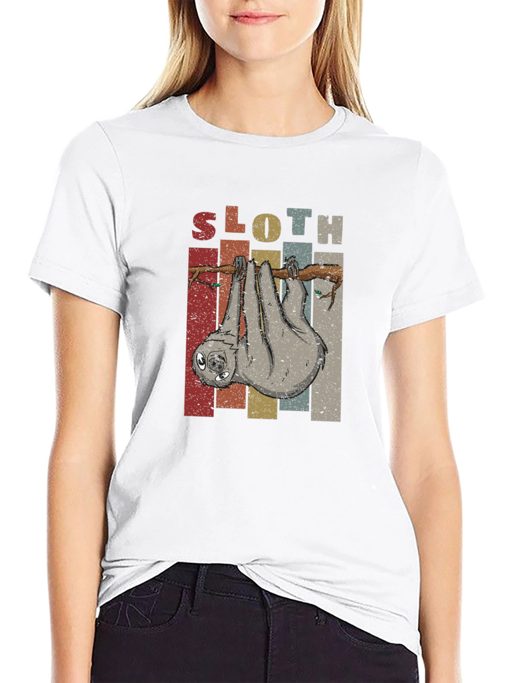 Sloth Graphic Tee - Retro Animal Lover Shirt