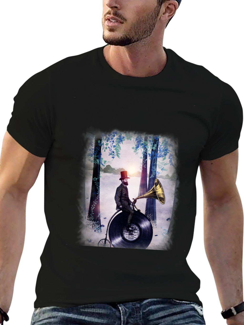 Vinyl Bike Rider Graphic Tee