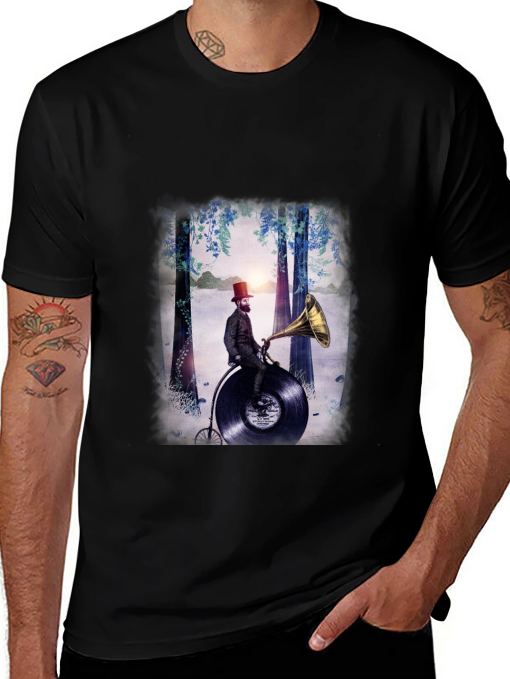 Vinyl Bike Rider Graphic Tee