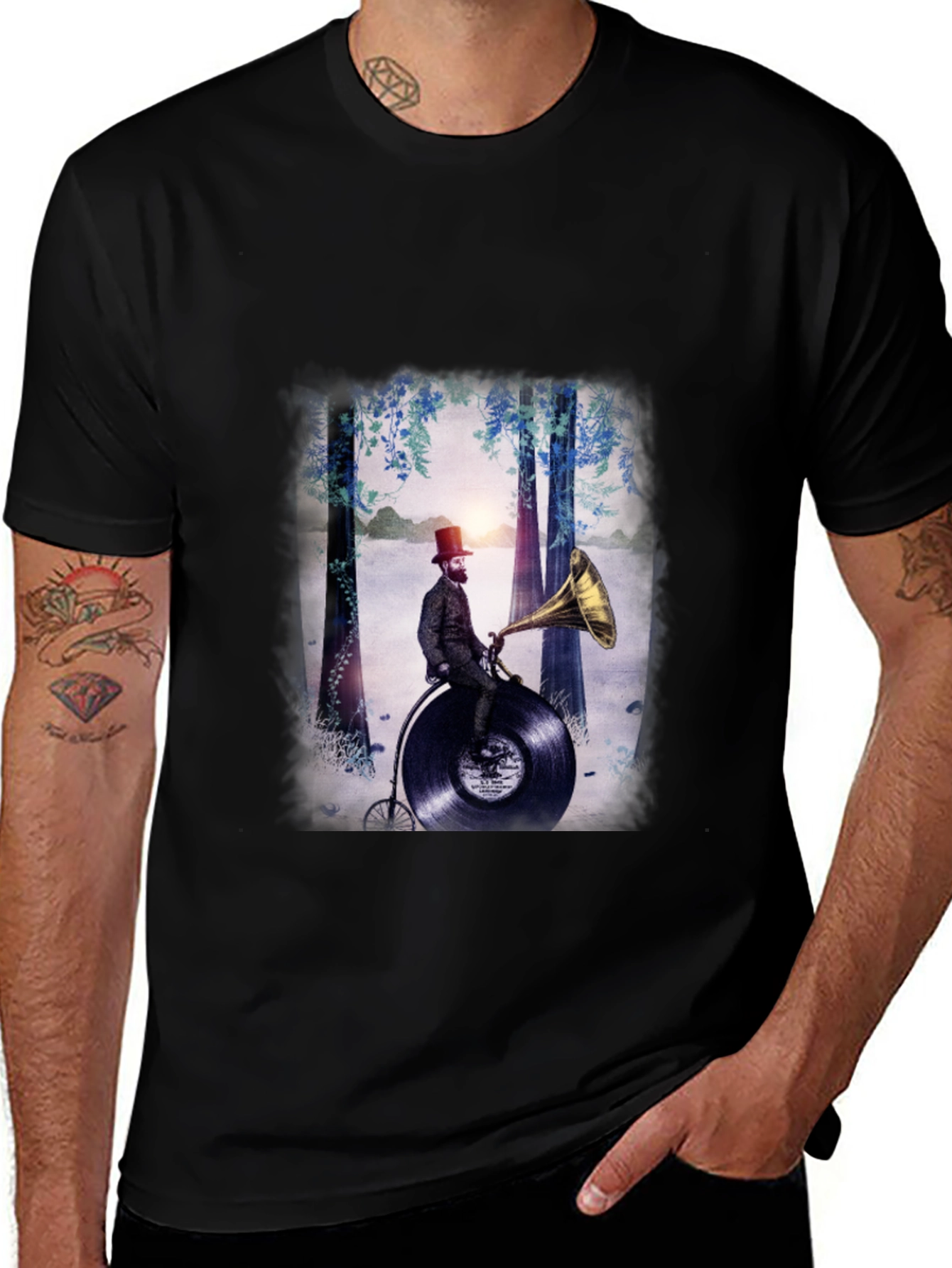 Vinyl Bike Rider Graphic Tee