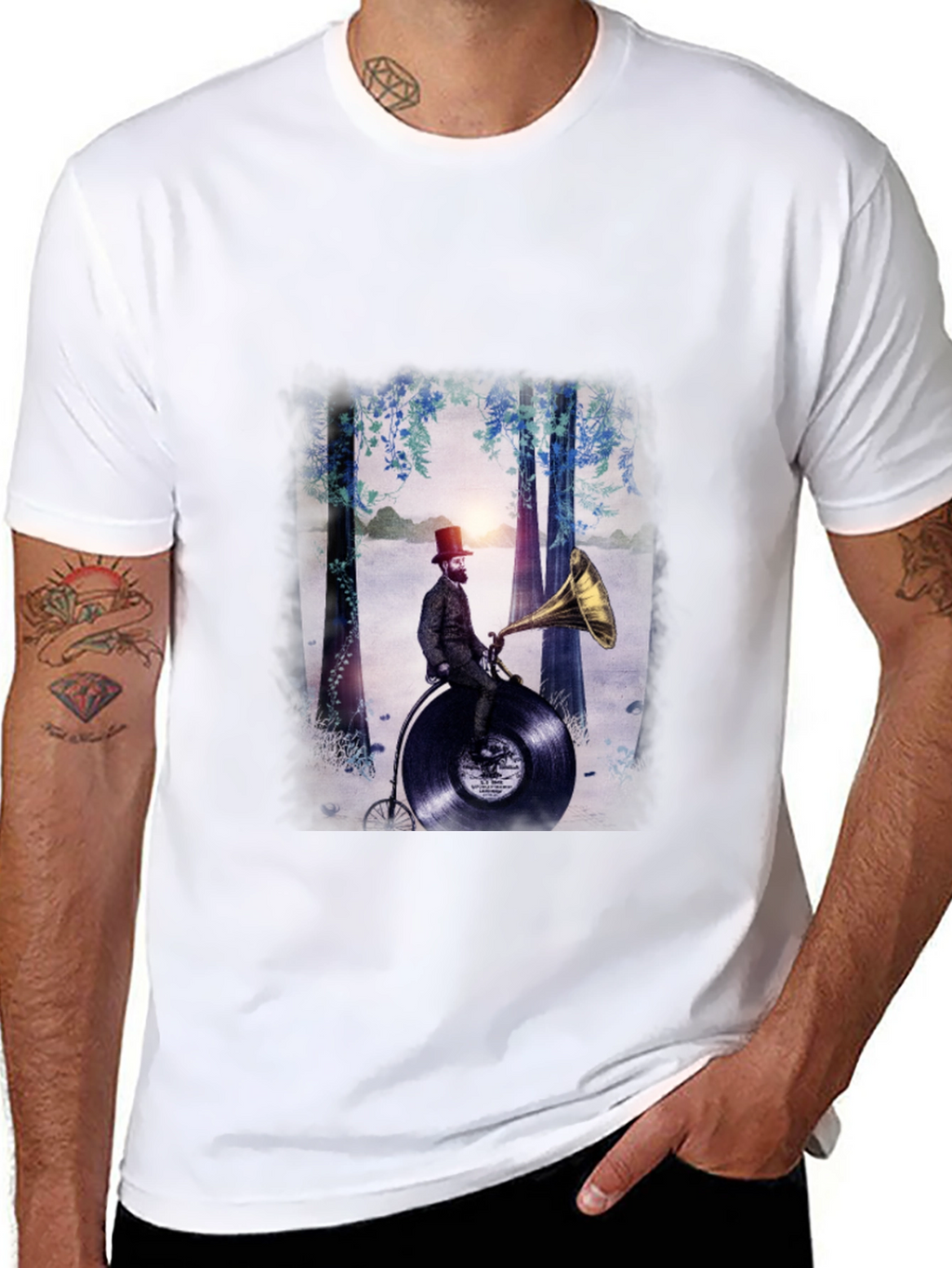 Vinyl Bike Rider Graphic Tee