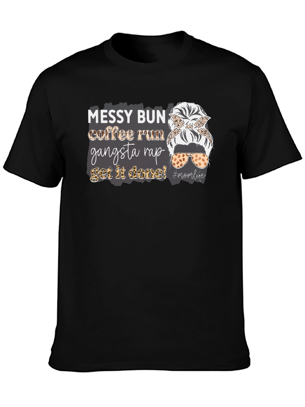 Messy Bun Coffee Run Graphic Tee