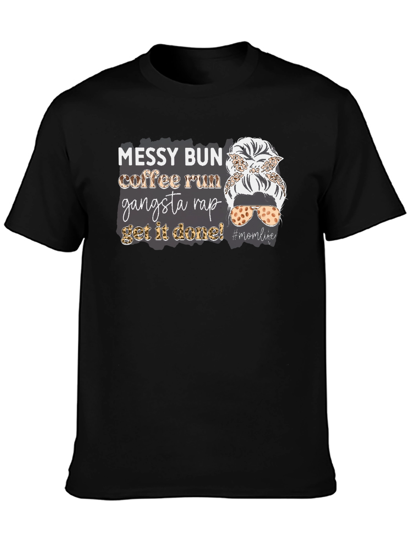 Messy Bun Coffee Run Graphic Tee