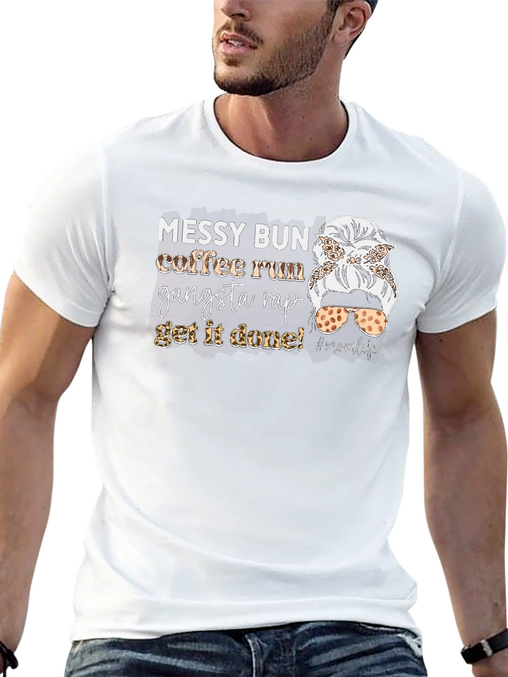 Messy Bun Coffee Run Graphic Tee