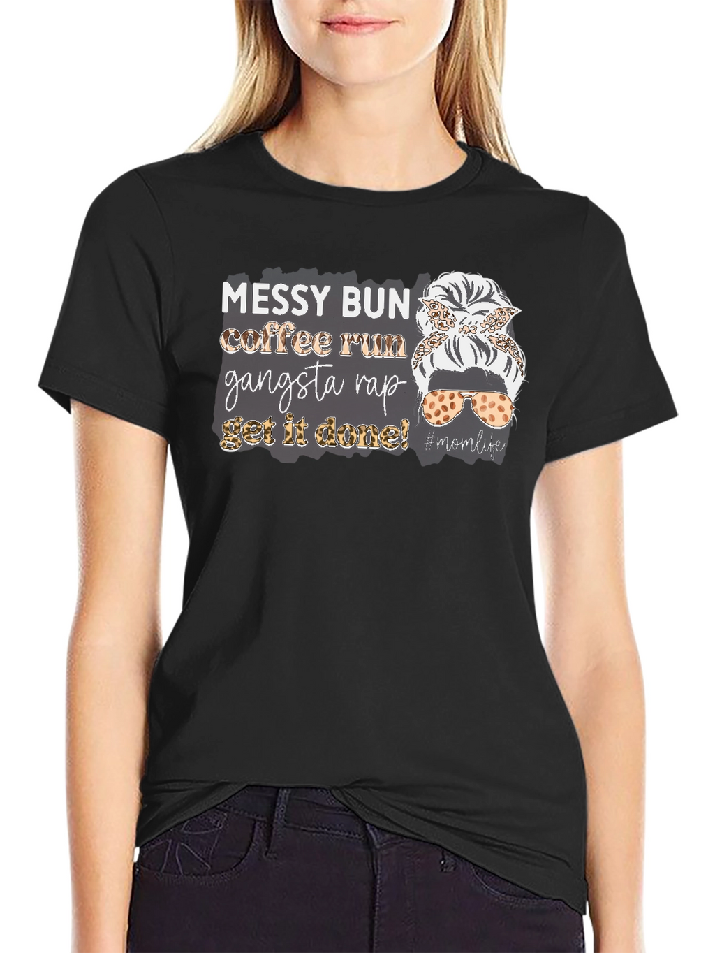 Messy Bun Coffee Run Graphic Tee