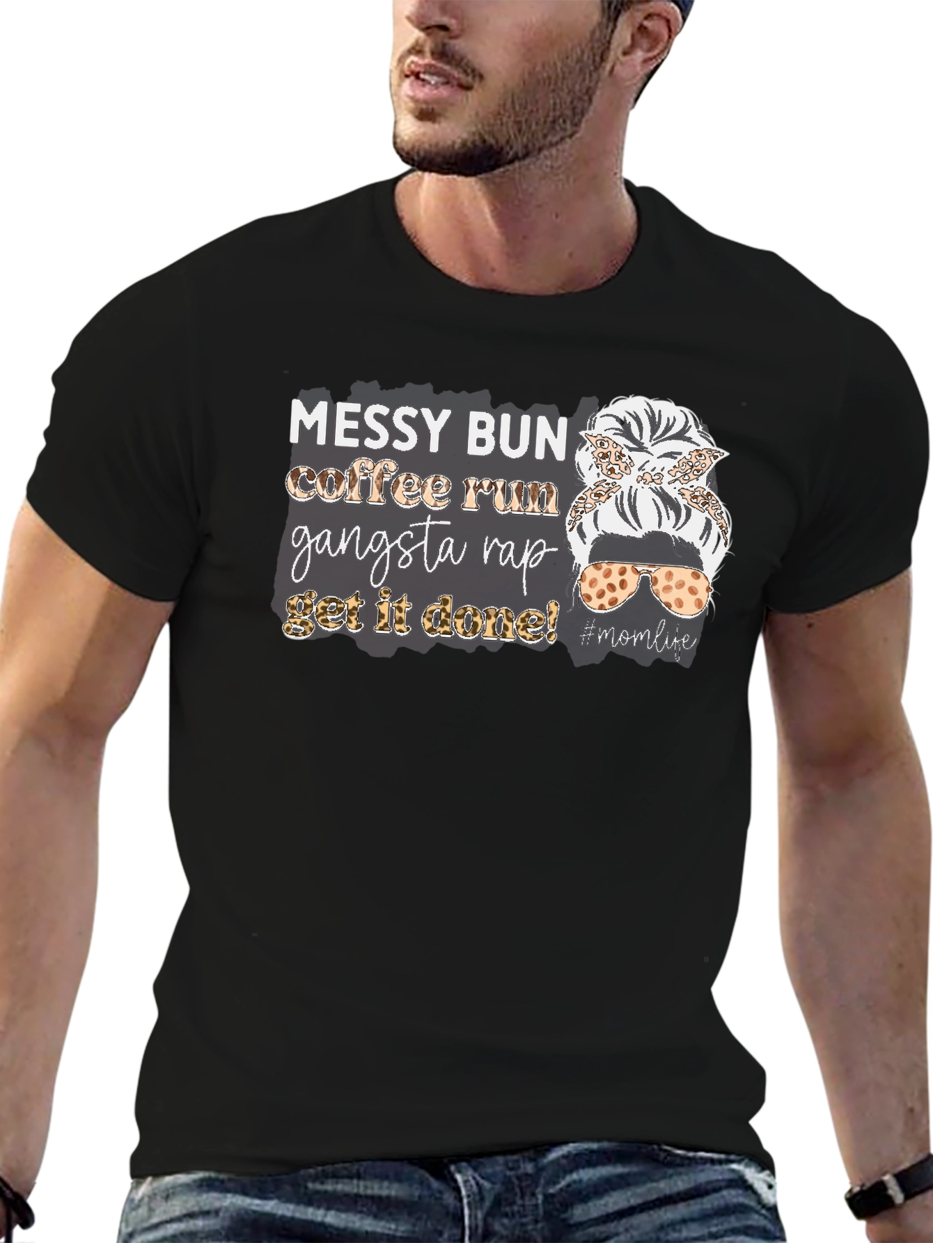 Messy Bun Coffee Run Graphic Tee