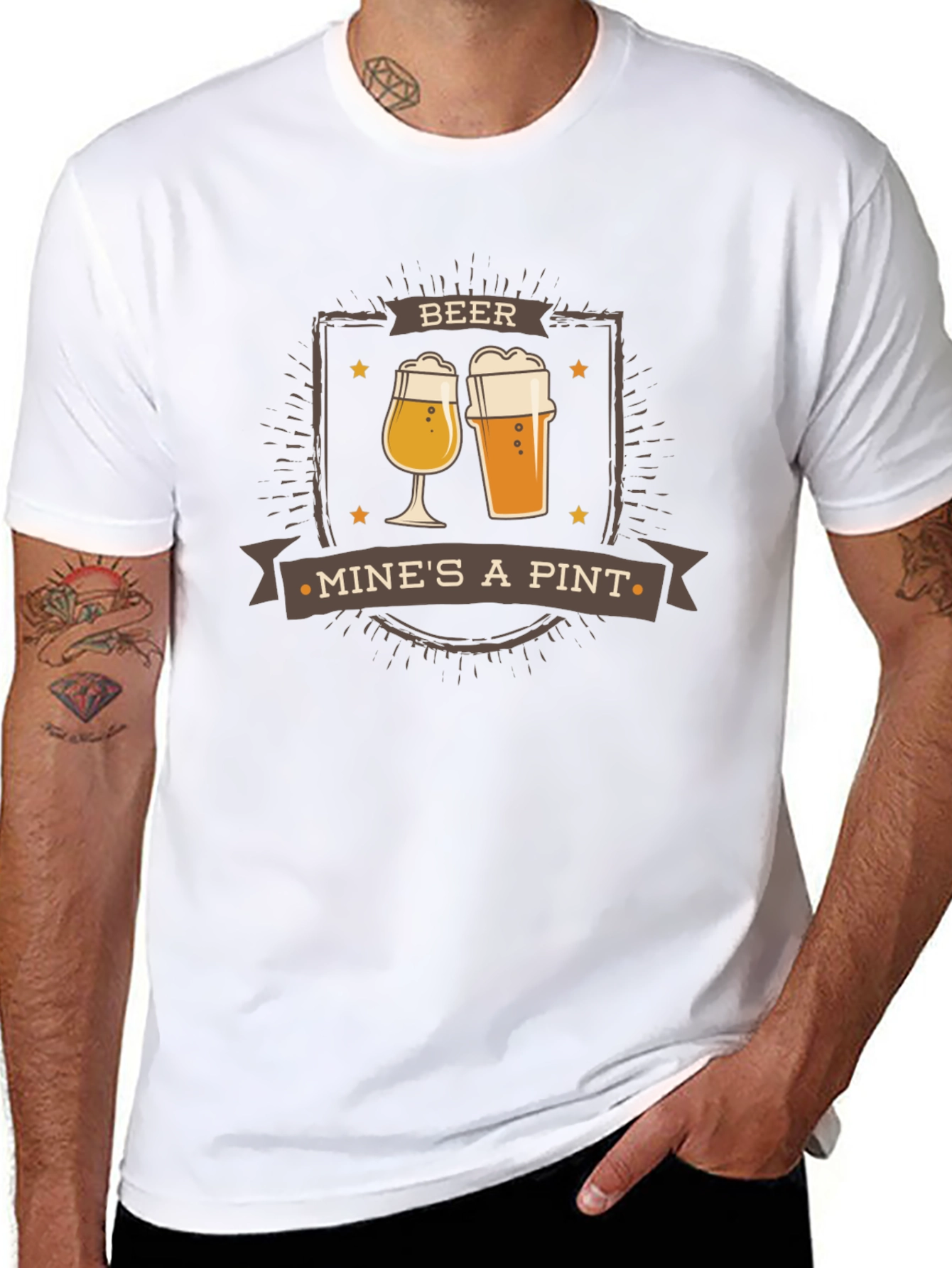 Beer Mines A Pint Graphic Tee - Cool Drinking T-Shirt