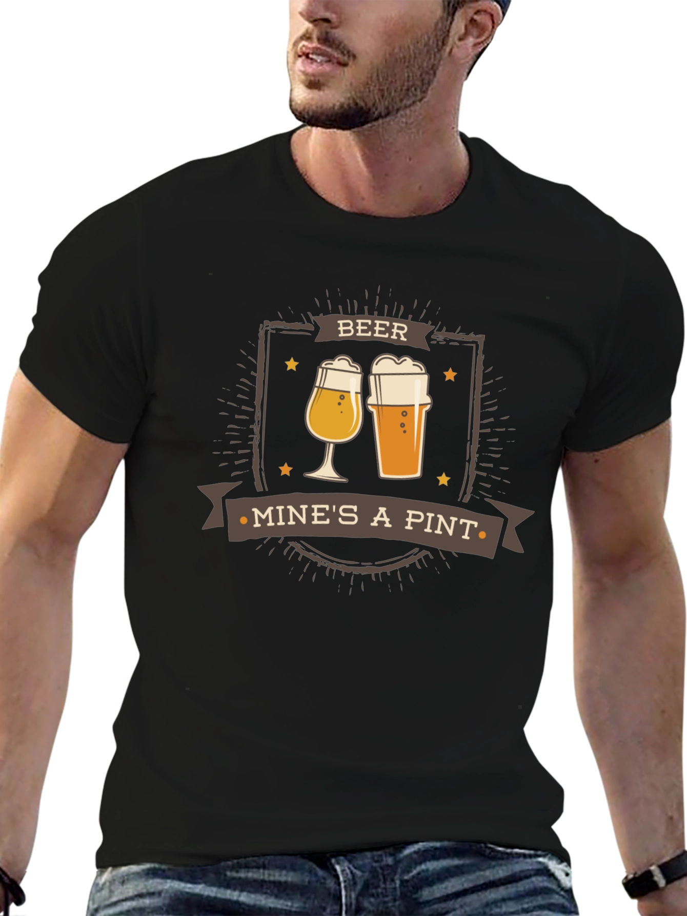 Beer Mines A Pint Graphic Tee - Cool Drinking T-Shirt