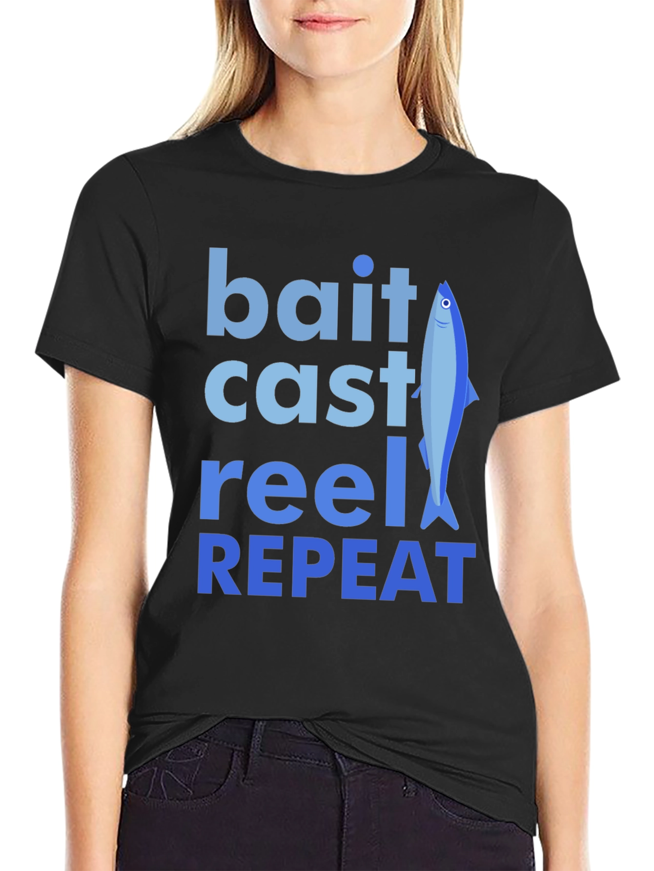 Bait Cast Reel Repeat Fishing T-Shirt