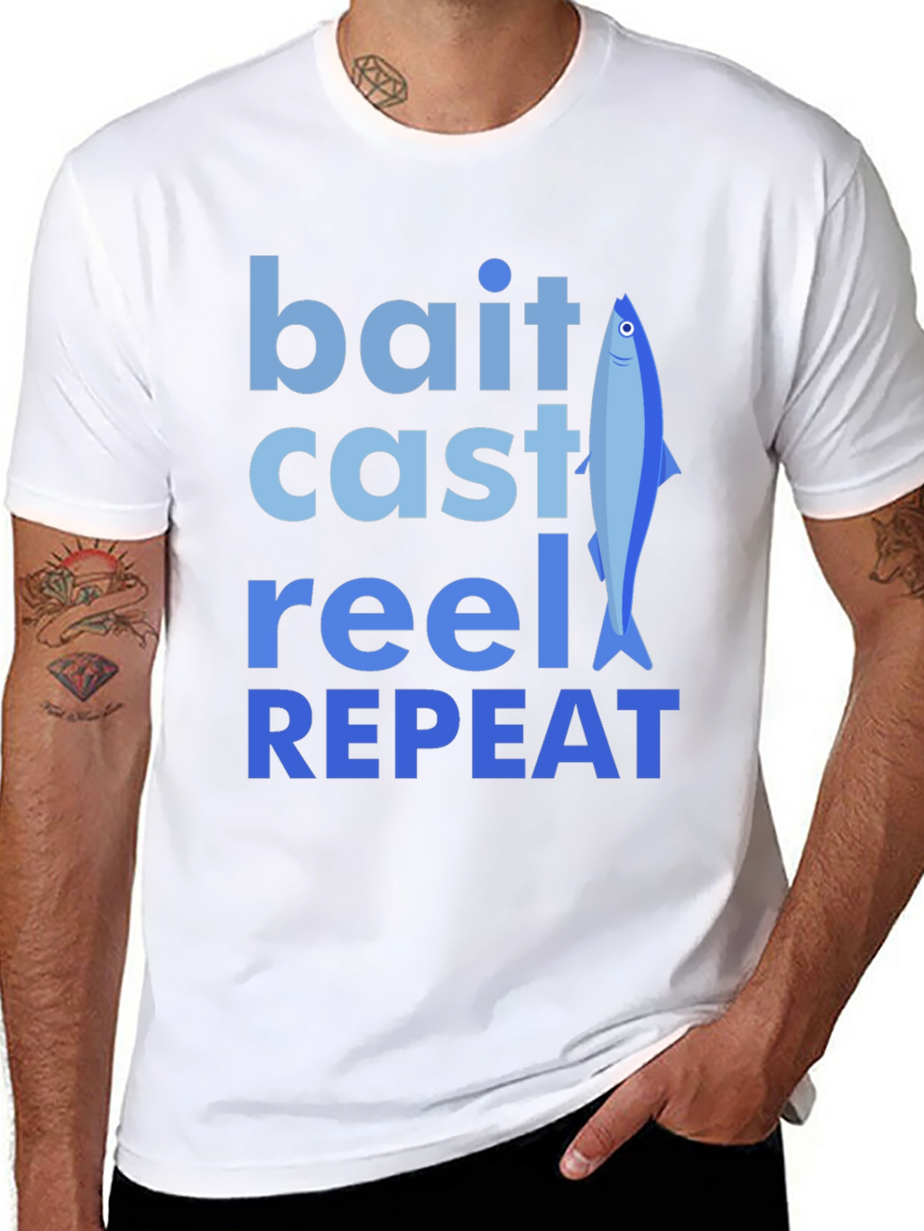 Bait Cast Reel Repeat Fishing T-Shirt