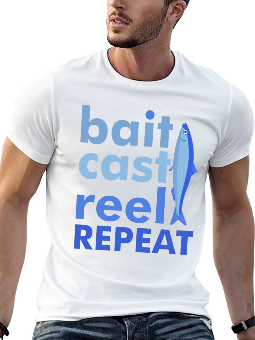 Bait Cast Reel Repeat Fishing T-Shirt