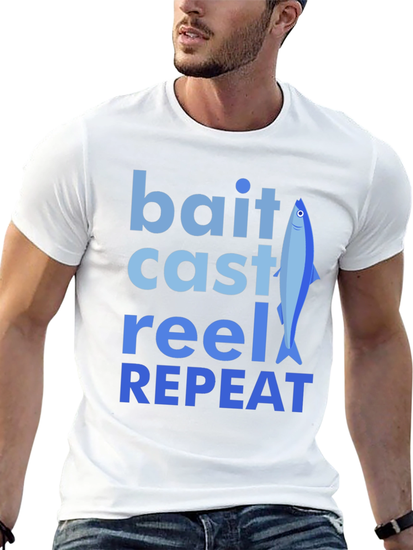Bait Cast Reel Repeat Fishing T-Shirt