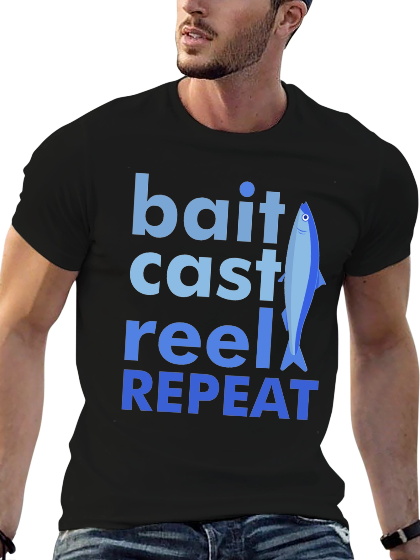 Bait Cast Reel Repeat Fishing T-Shirt