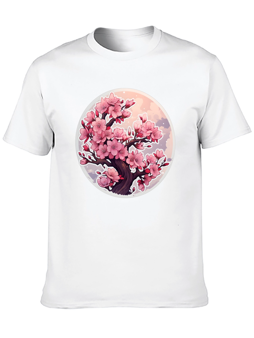 Cherry Blossom Tree Graphic T-Shirt - Black