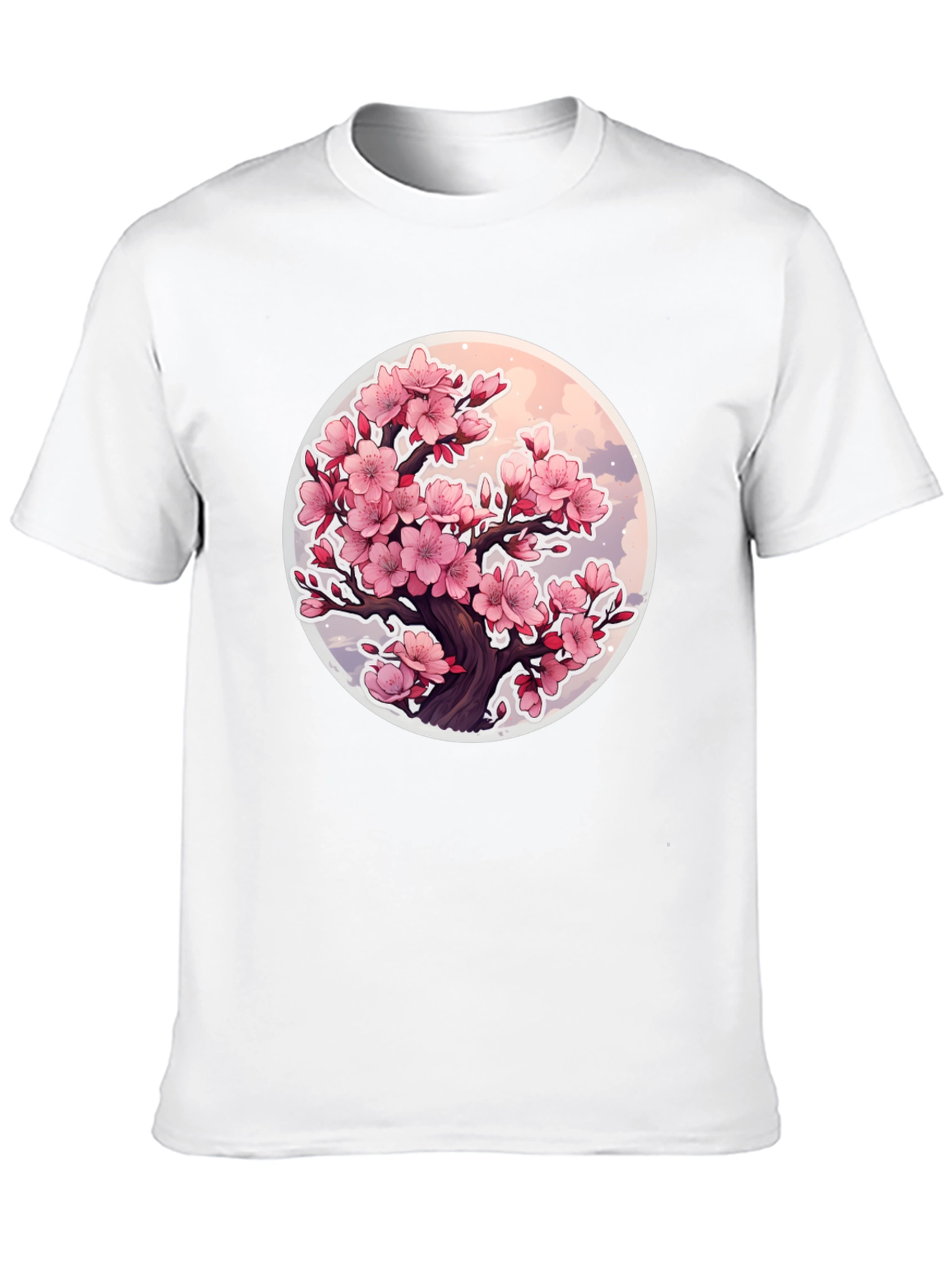 Cherry Blossom Tree Graphic T-Shirt - Black