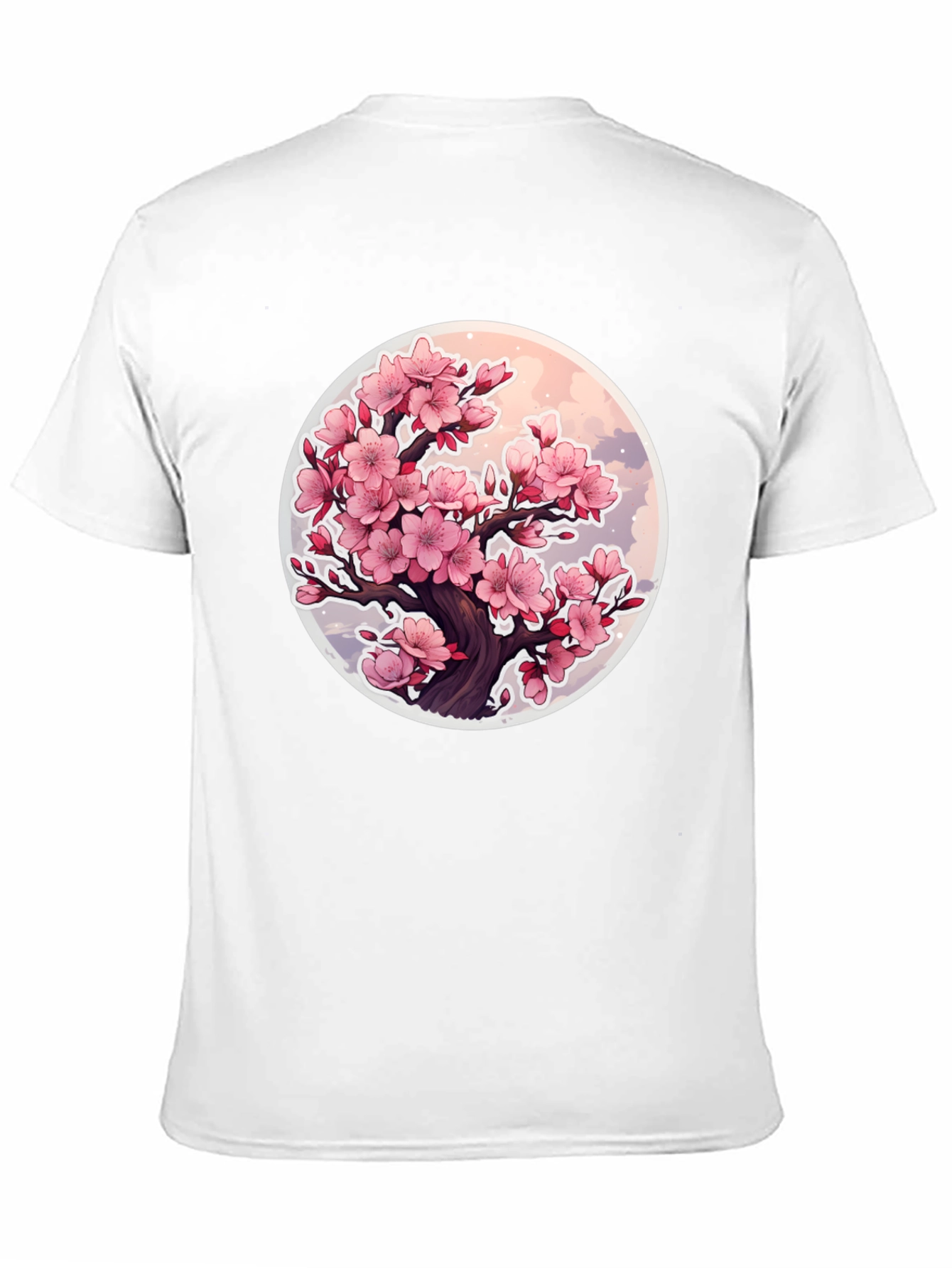 Cherry Blossom Tree Graphic T-Shirt - Black