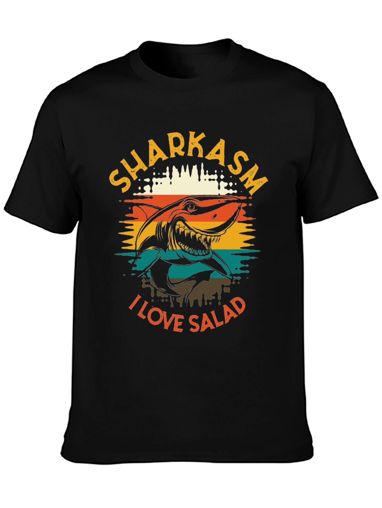 Sharkasm T-Shirt - I Love Salad Funny Shark Graphic Tee