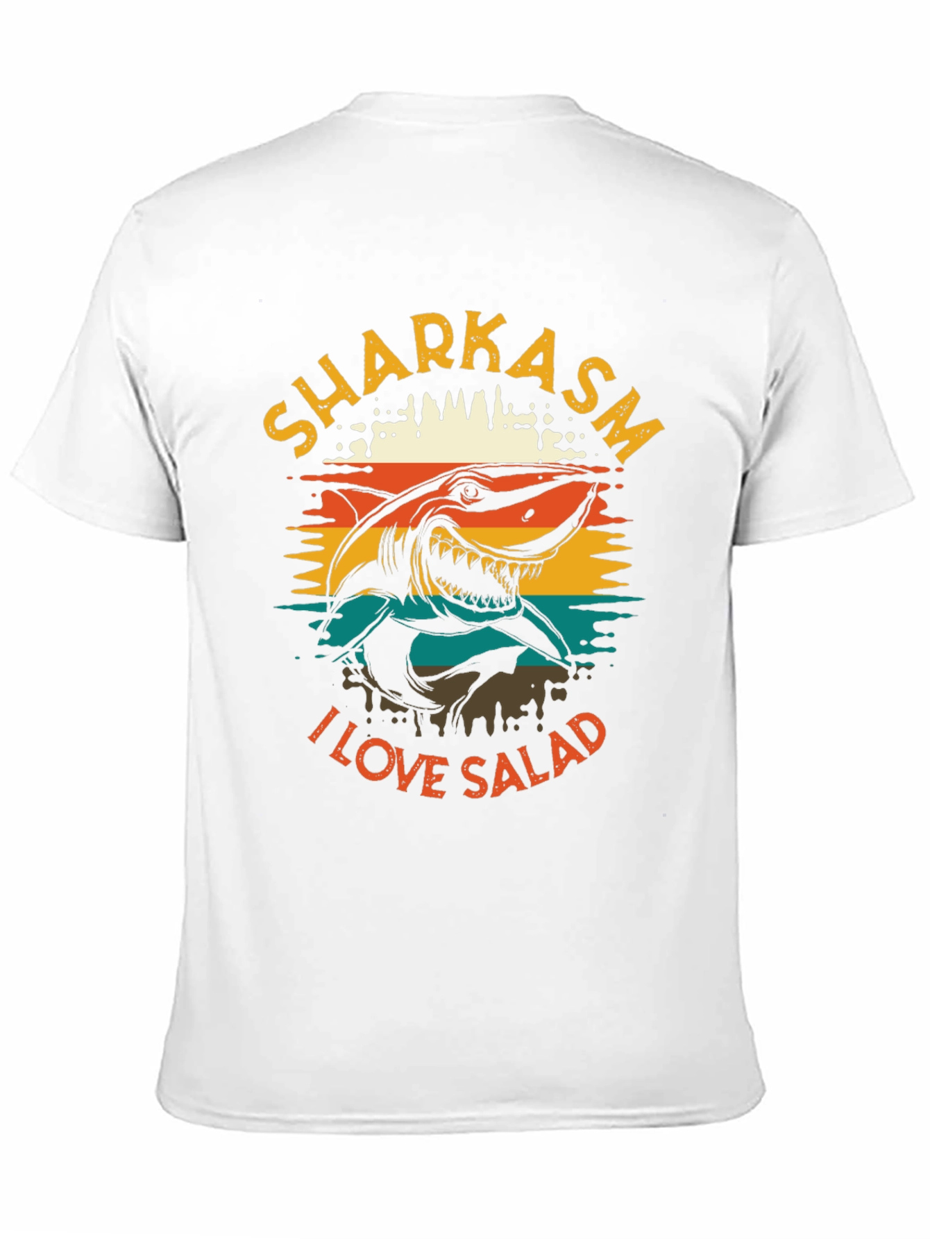 Sharkasm T-Shirt - I Love Salad Funny Shark Graphic Tee