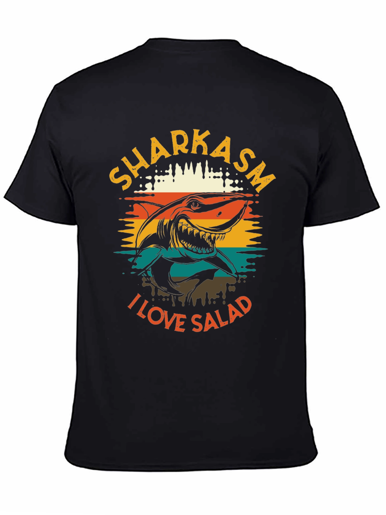 Sharkasm T-Shirt - I Love Salad Funny Shark Graphic Tee