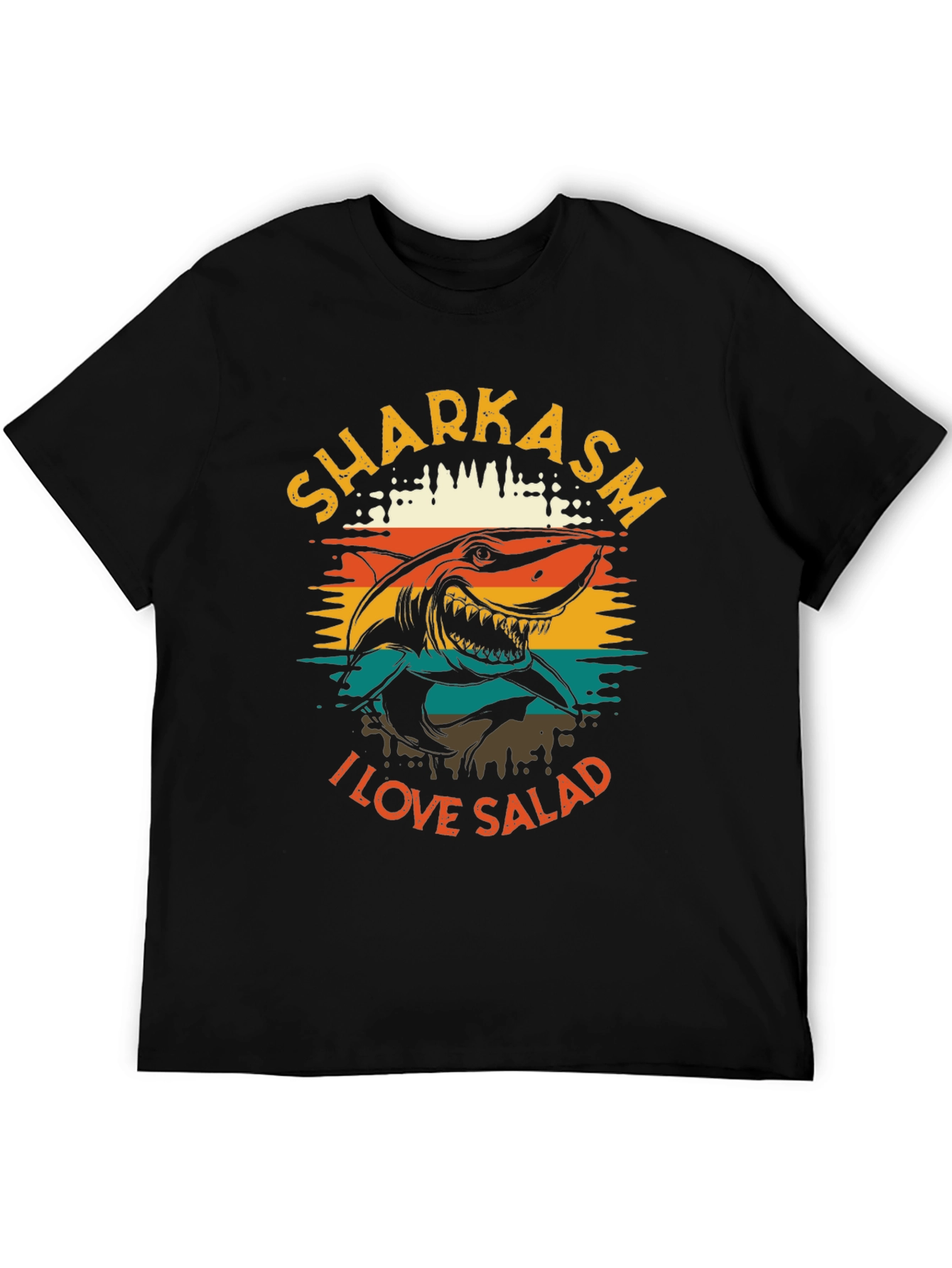 Sharkasm T-Shirt - I Love Salad Funny Shark Graphic Tee