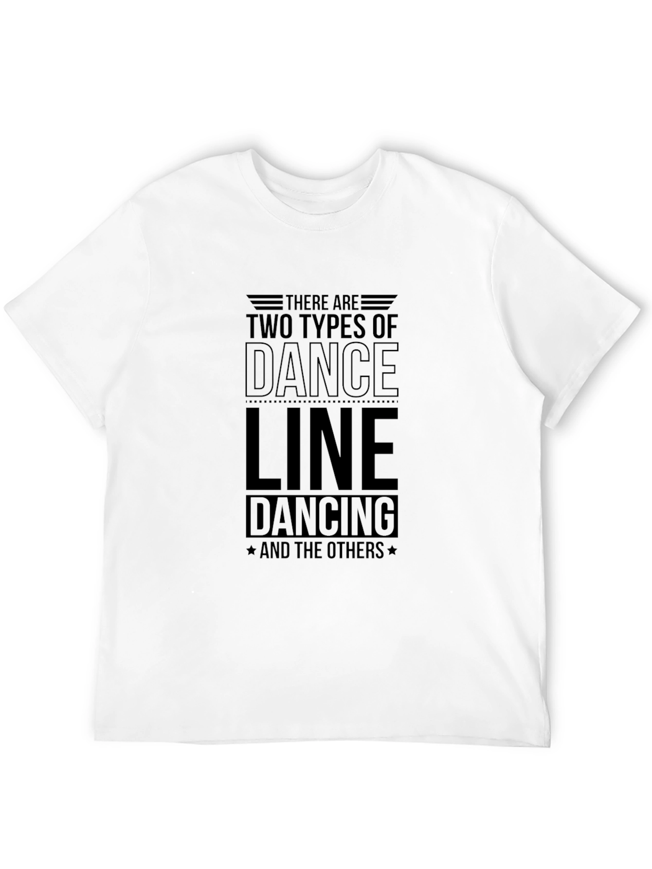 Two Types Dance Line Dancing T-Shirt Black