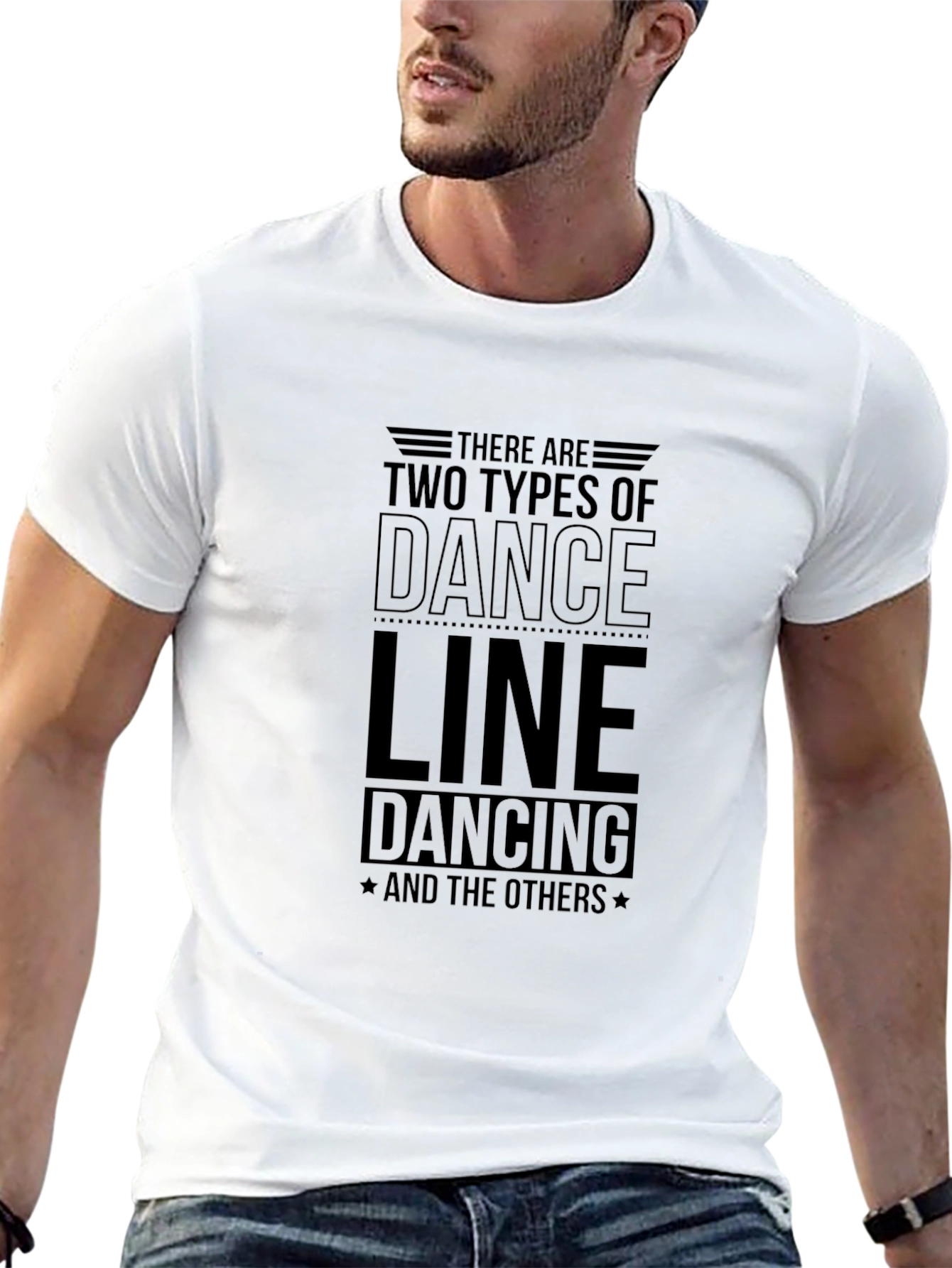 Two Types Dance Line Dancing T-Shirt Black