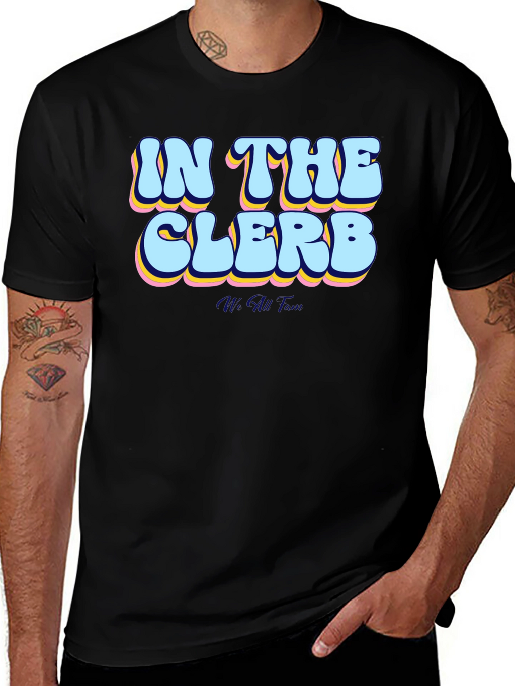 In The Clerb Mens Black Graphic Tee