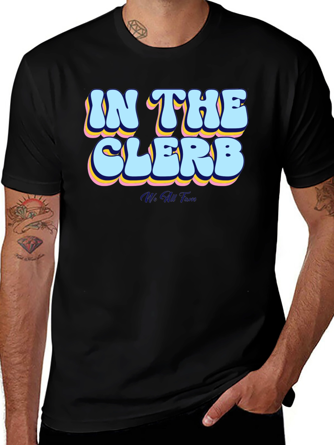In The Clerb Mens Black Graphic Tee