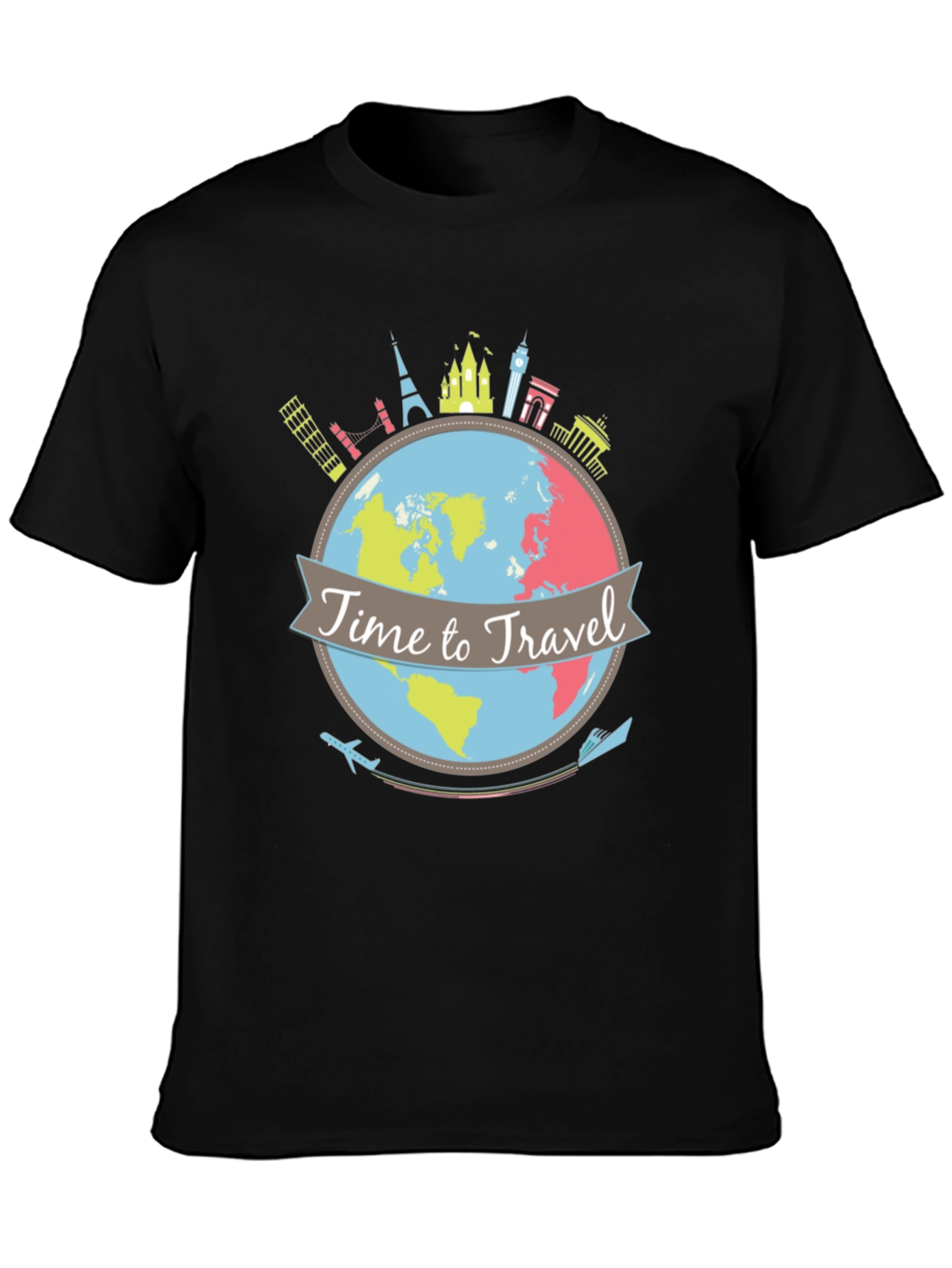 Time to Travel Graphic Tee - Black