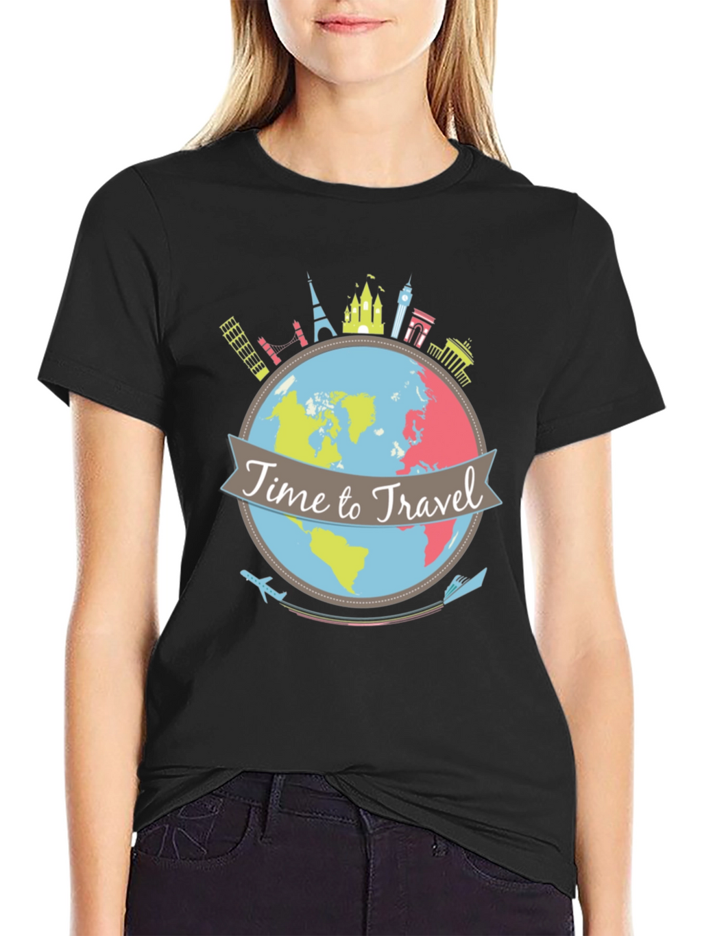 Time to Travel Graphic Tee - Black
