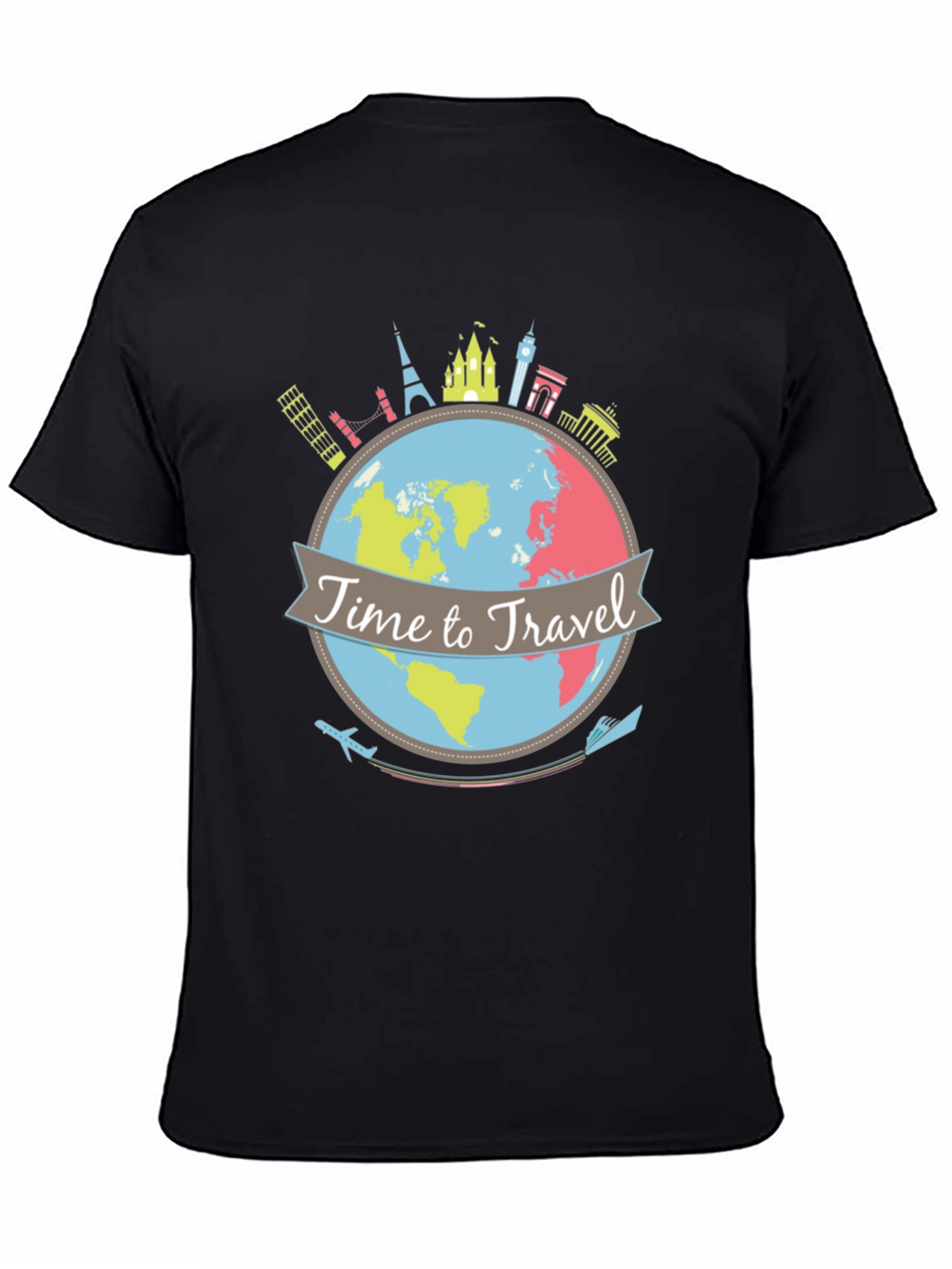 Time to Travel Graphic Tee - Black