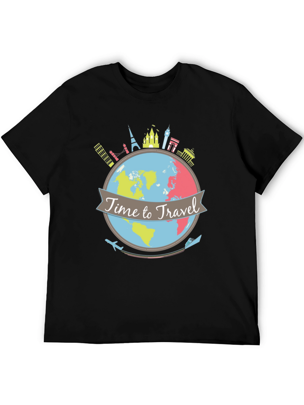 Time to Travel Graphic Tee - Black