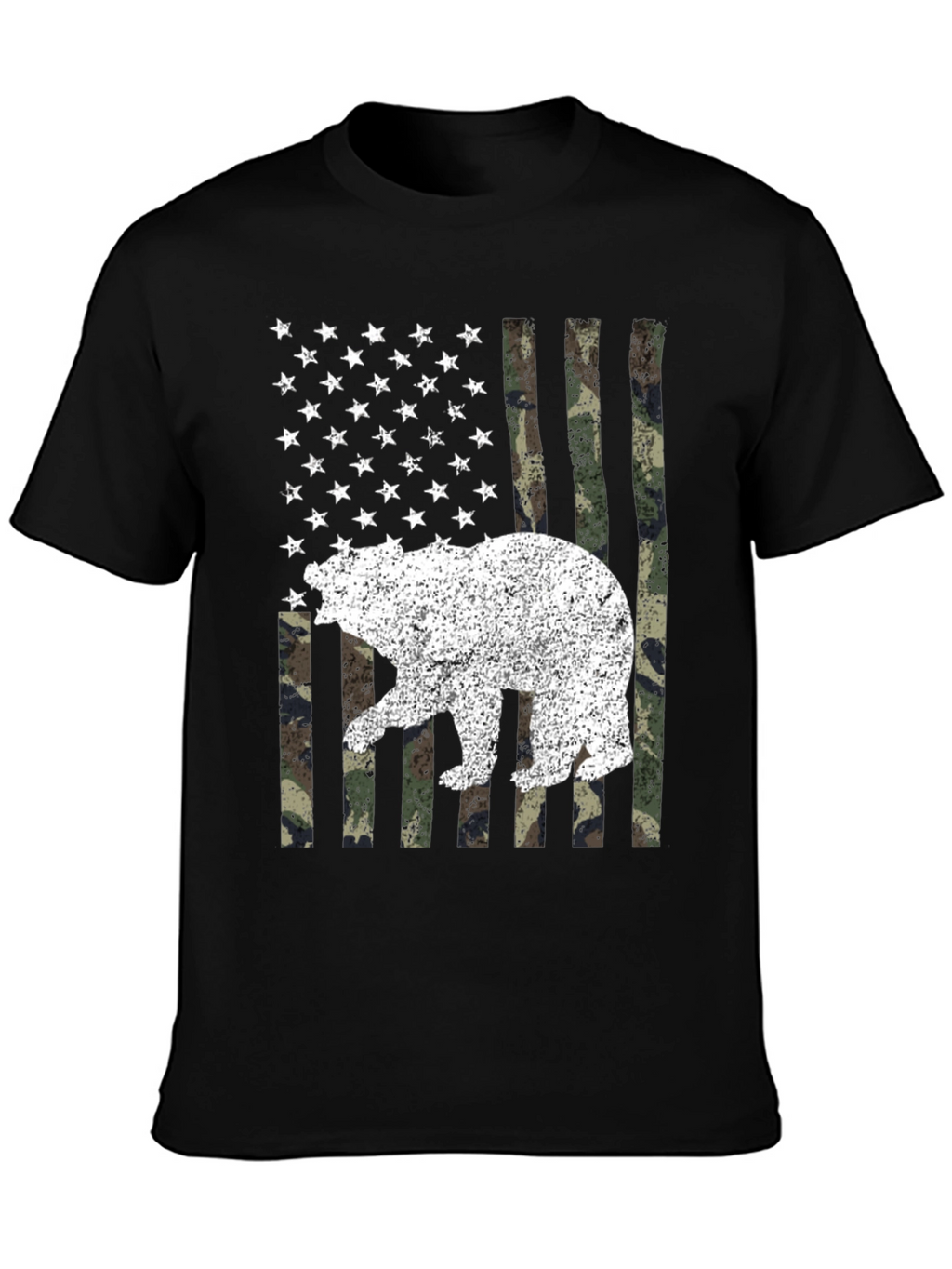 Bear USA Flag Camo T-Shirt