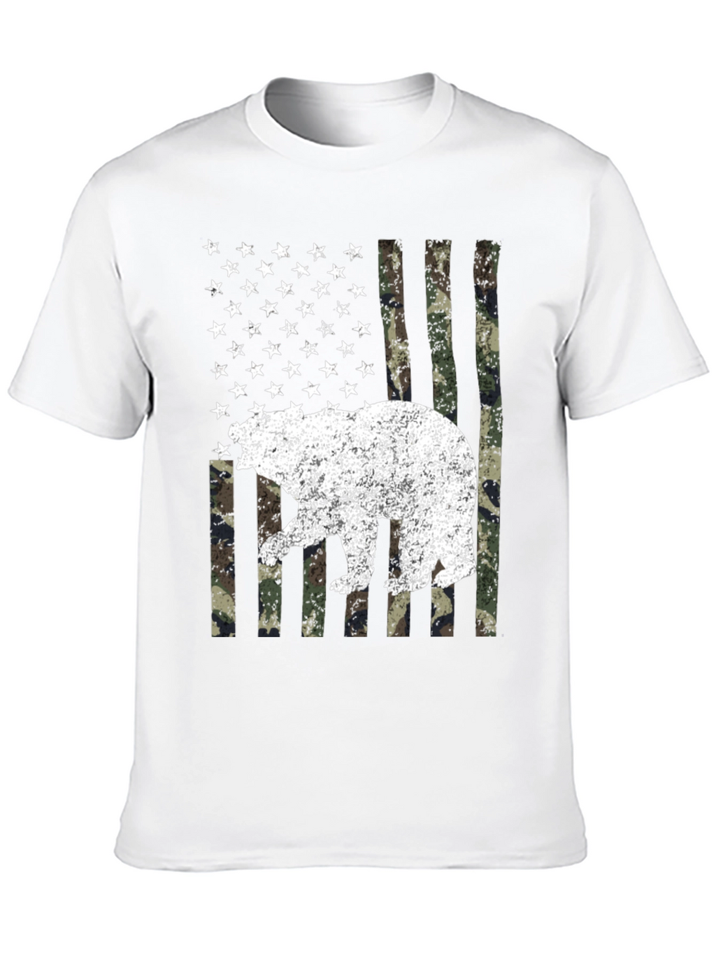Bear USA Flag Camo T-Shirt